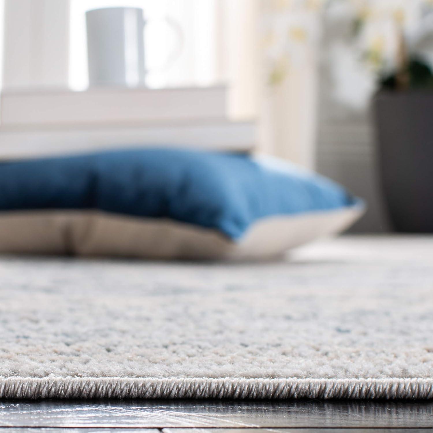 imageMartha Stewart x SAFAVIEH Area Rug Collection 8 x 10 Light Blue ampamp Ivory NonShedding ampamp Easy Cleaning Ideal for Living Room Bedroom Office Dining Space MSR877MLight Blue Ivory