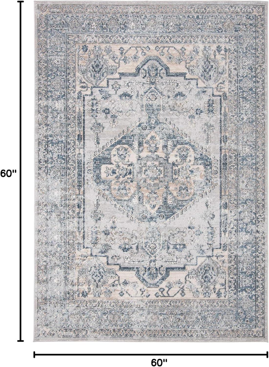 imageMartha Stewart x SAFAVIEH Area Rug Collection 8 x 10 Light Blue ampamp Ivory NonShedding ampamp Easy Cleaning Ideal for Living Room Bedroom Office Dining Space MSR877MLight Blue Ivory