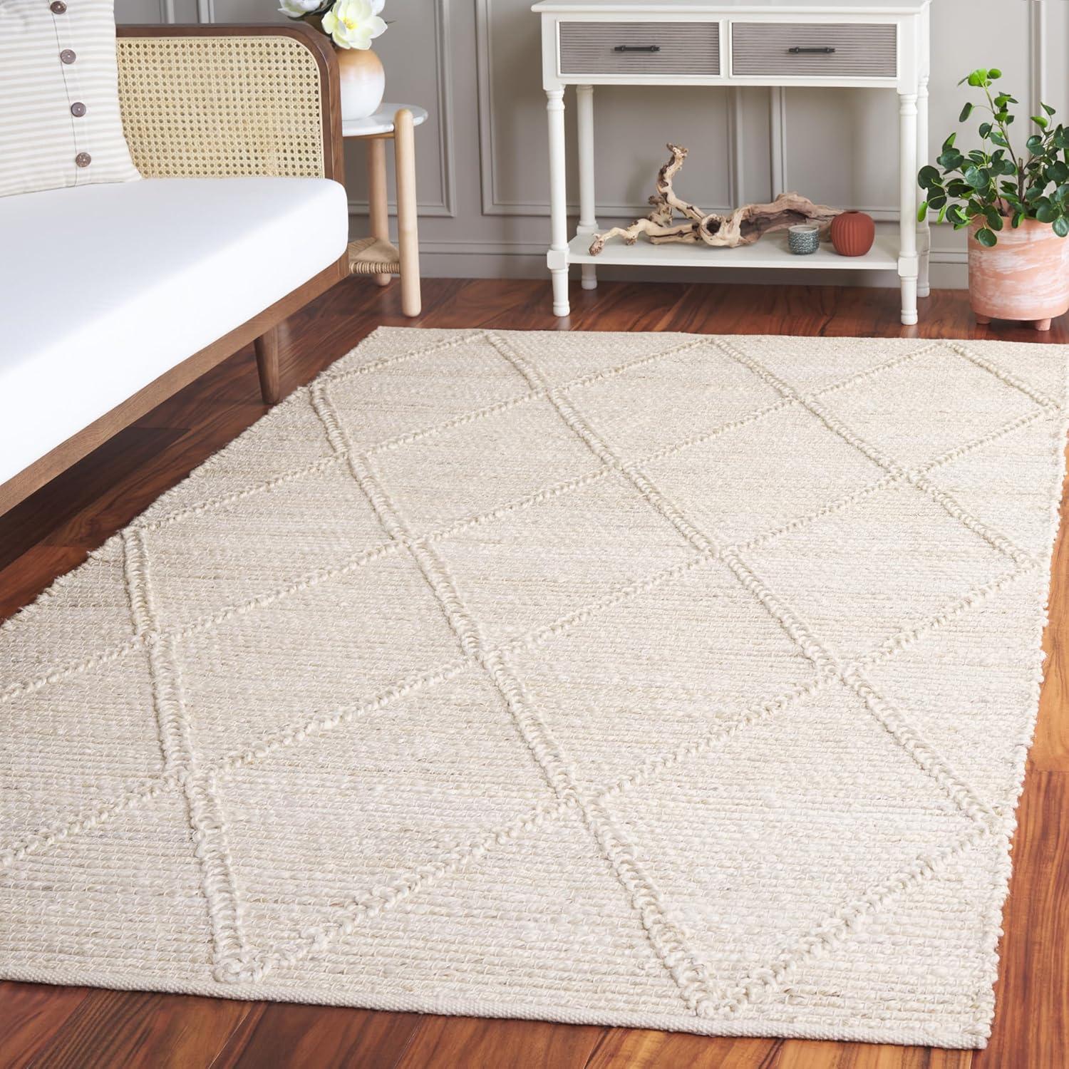 imageMartha Stewart x SAFAVIEH Area Rug Collection 8 x 10 Natural Brown Handmade Jute Farmhouse Style Ideal for Living Room Bedroom Dining Space MSR9553ANatural