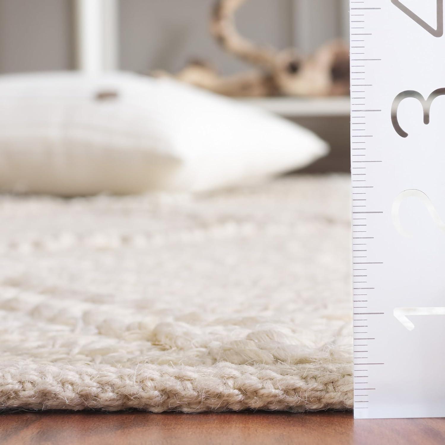 imageMartha Stewart x SAFAVIEH Area Rug Collection 8 x 10 Natural Brown Handmade Jute Farmhouse Style Ideal for Living Room Bedroom Dining Space MSR9553ANatural