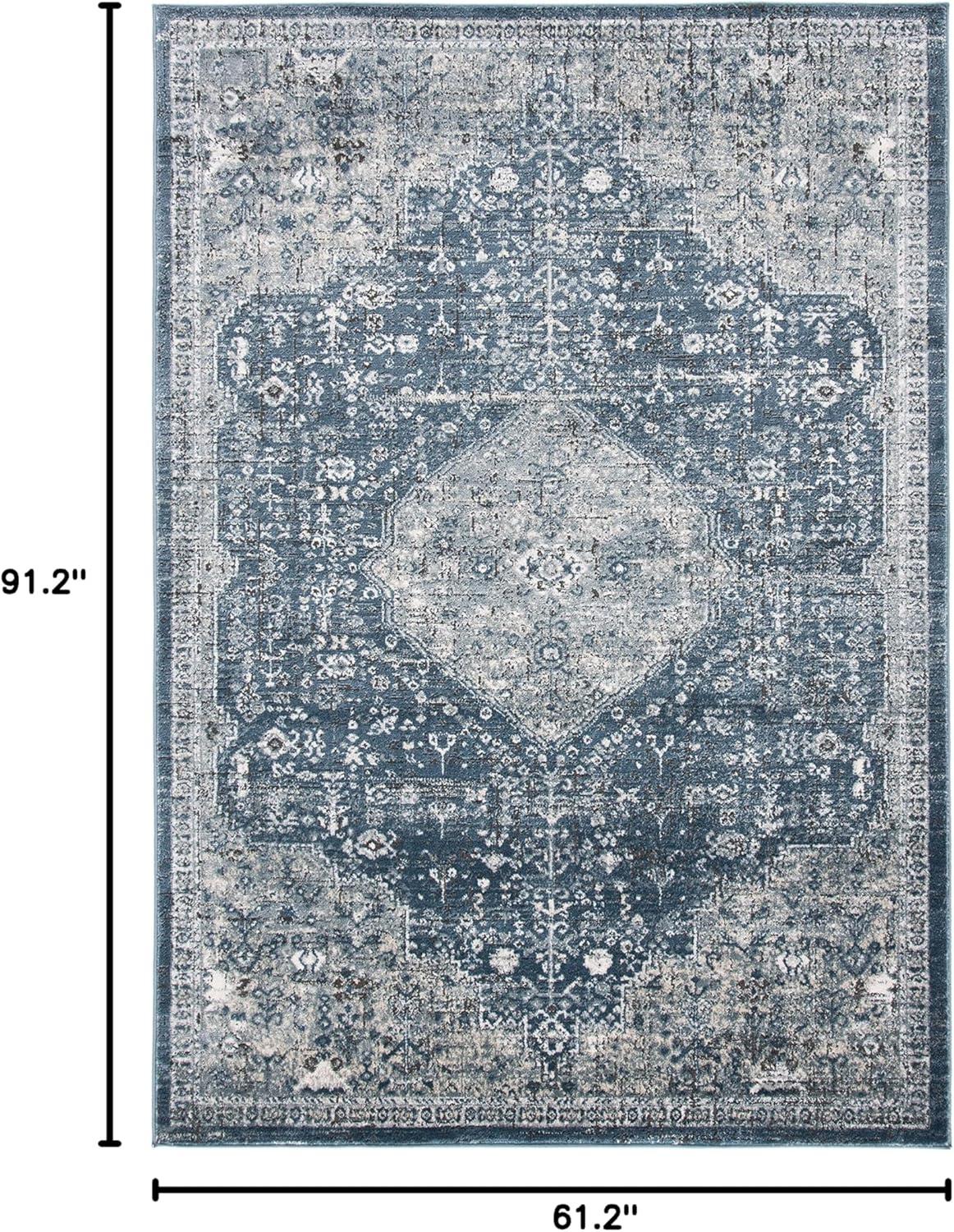 imageMartha Stewart x SAFAVIEH Area Rug Collection 8 x 10 Navy ampamp Ivory NonShedding ampamp Easy Cleaning Ideal for Living Room Bedroom Office Dining Space MSR858NNavyIvory