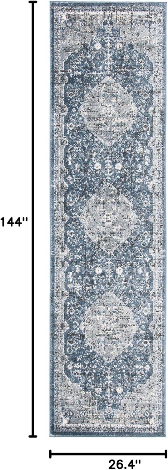 imageMartha Stewart x SAFAVIEH Area Rug Collection 8 x 10 Navy ampamp Ivory NonShedding ampamp Easy Cleaning Ideal for Living Room Bedroom Office Dining Space MSR858NNavyIvory