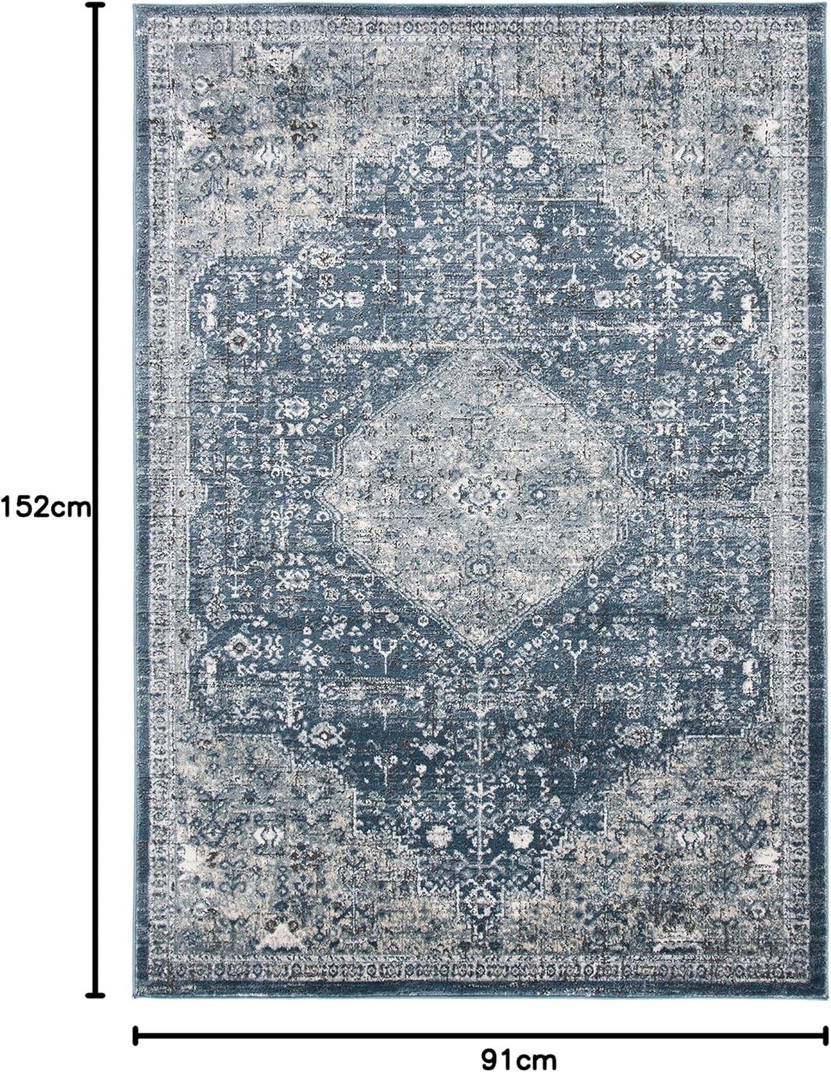 imageMartha Stewart x SAFAVIEH Area Rug Collection 8 x 10 Navy ampamp Ivory NonShedding ampamp Easy Cleaning Ideal for Living Room Bedroom Office Dining Space MSR858NNavyIvory