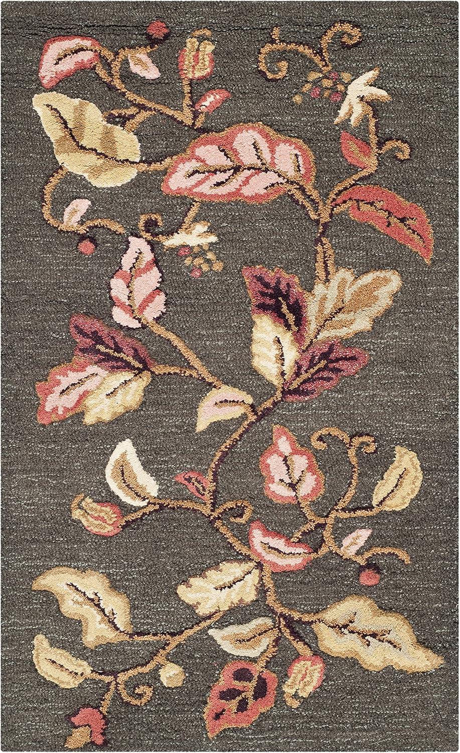 imageMartha Stewart x SAFAVIEH Area Rug Collection 8 x 10 Persimmon Red Handmade Wool ampamp Viscose Ideal for Living Room Bedroom Office Dining Space MSR3611AFrancesca Black