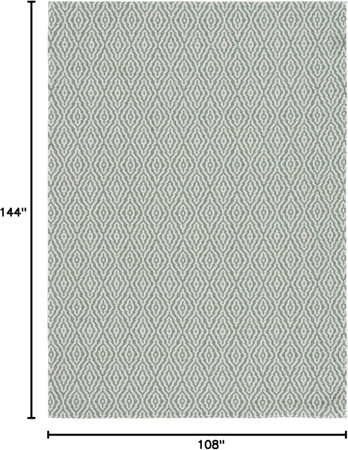 imageMartha Stewart x SAFAVIEH Area Rug Collection 9 x 12 Taupe ampamp Cream Cotton Ideal for Living Room Bedroom Office Dining Space MSR484EGreenIvory