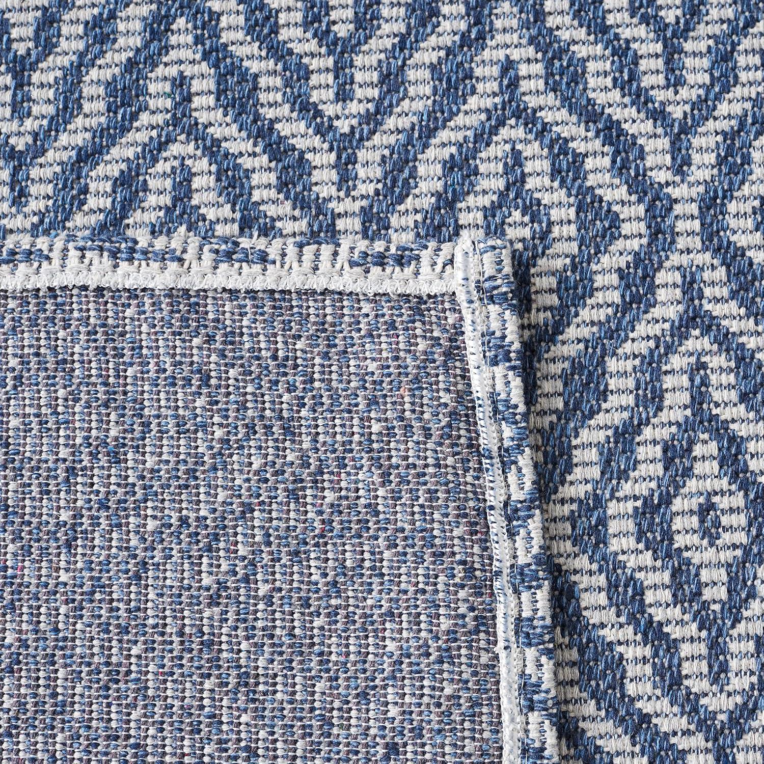 imageMartha Stewart x SAFAVIEH Area Rug Collection 9 x 12 Taupe ampamp Cream Cotton Ideal for Living Room Bedroom Office Dining Space MSR484ENavyLight Grey