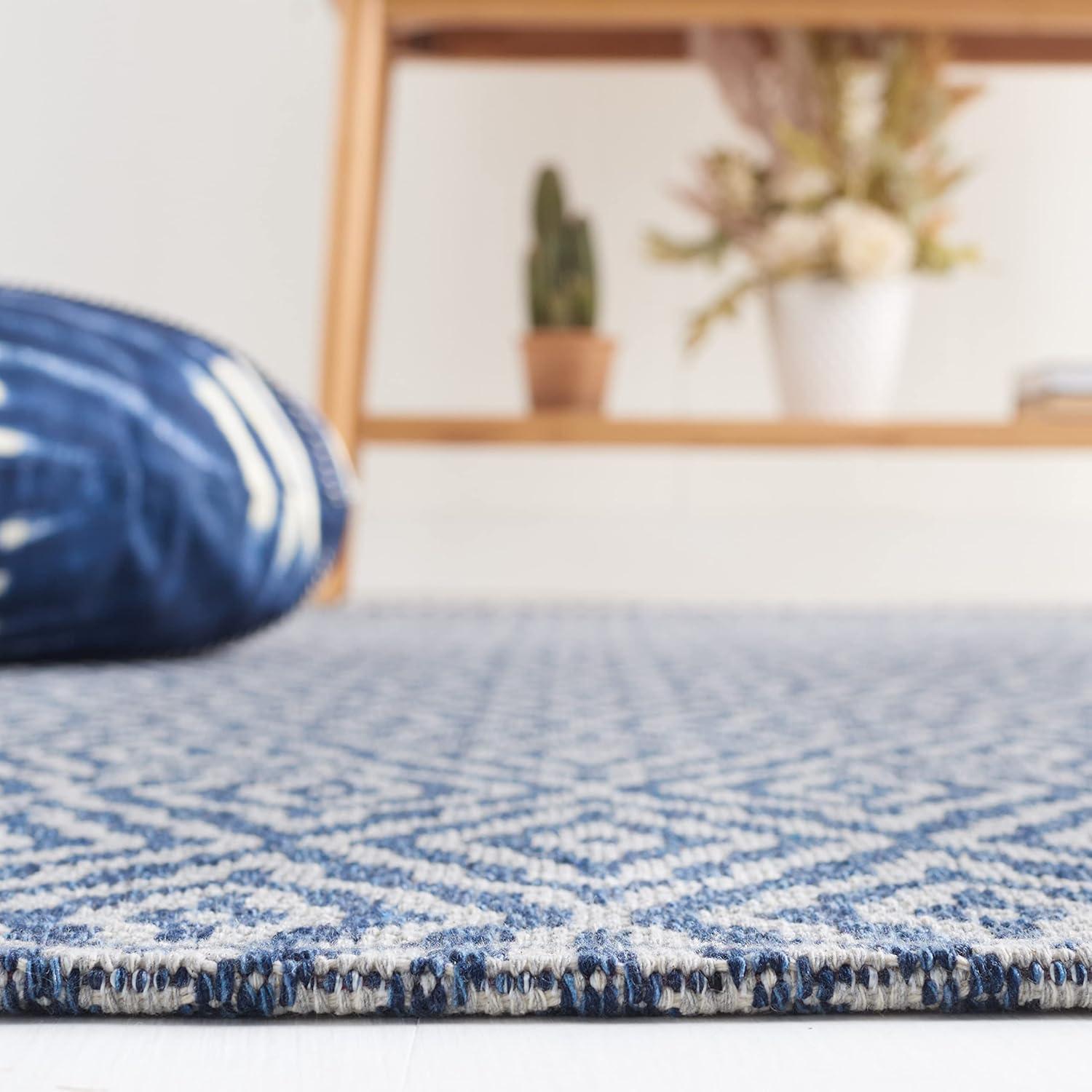 imageMartha Stewart x SAFAVIEH Area Rug Collection 9 x 12 Taupe ampamp Cream Cotton Ideal for Living Room Bedroom Office Dining Space MSR484ENavyLight Grey