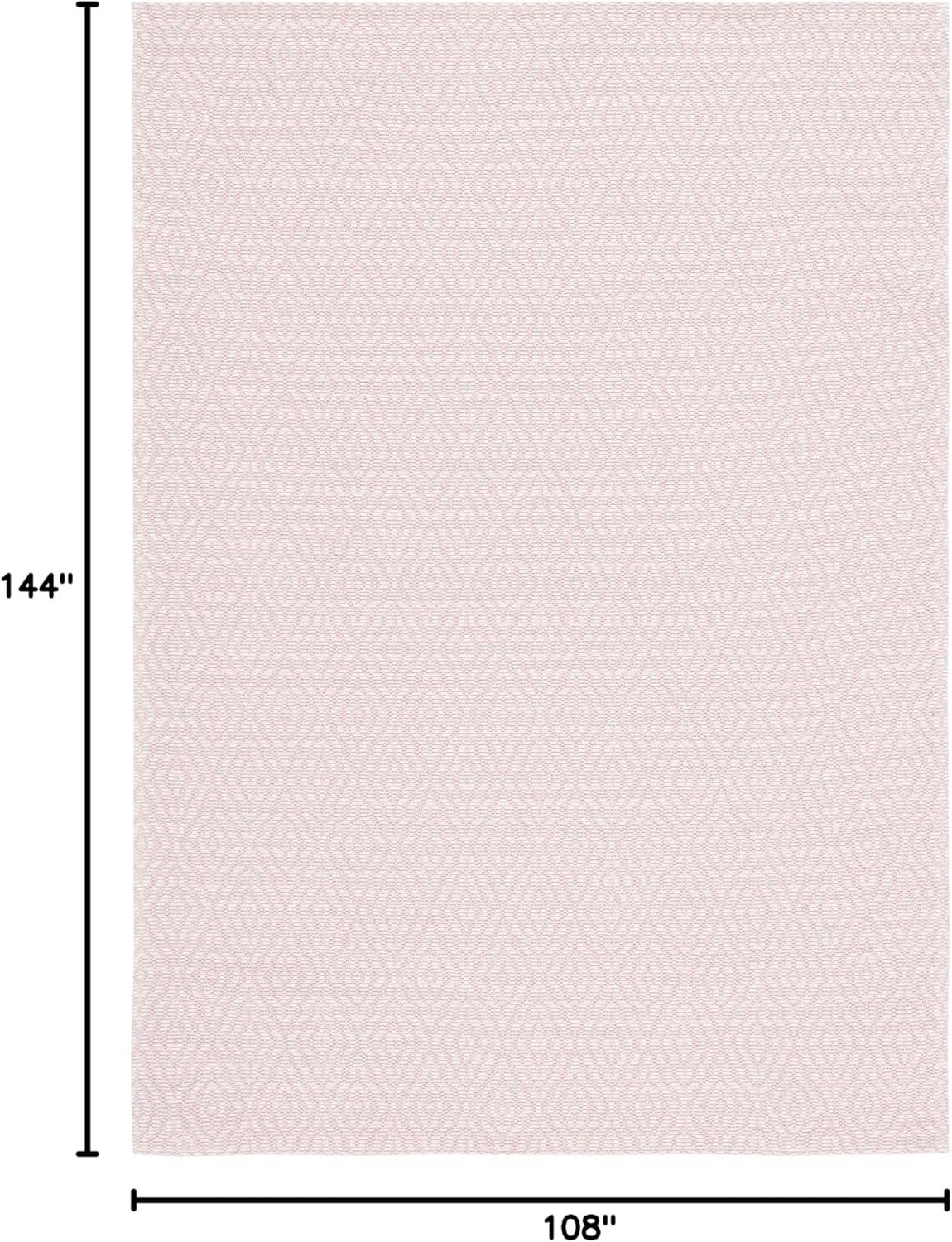 imageMartha Stewart x SAFAVIEH Area Rug Collection 9 x 12 Taupe ampamp Cream Cotton Ideal for Living Room Bedroom Office Dining Space MSR484EPinkIvory