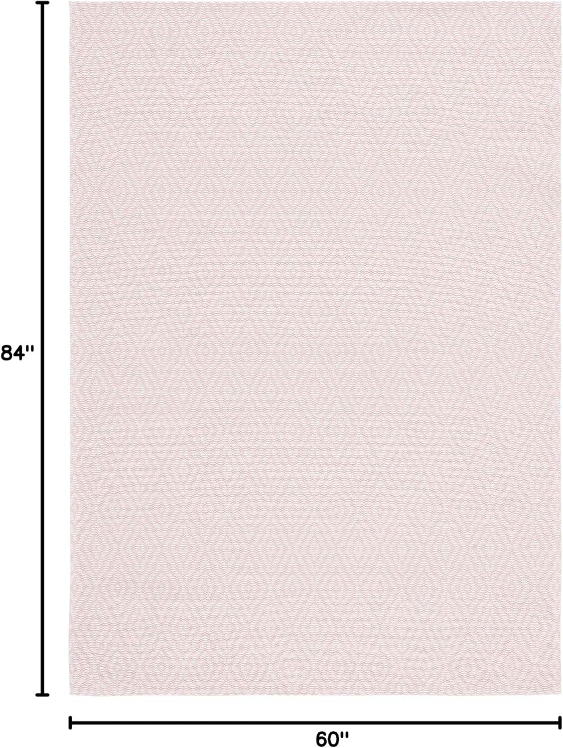 imageMartha Stewart x SAFAVIEH Area Rug Collection 9 x 12 Taupe ampamp Cream Cotton Ideal for Living Room Bedroom Office Dining Space MSR484EPinkIvory