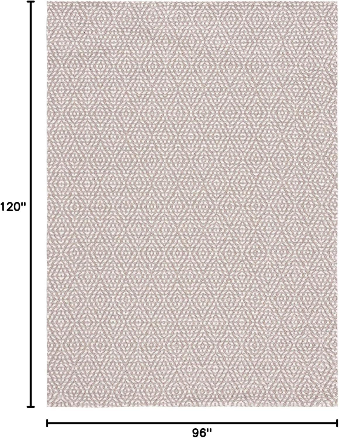 imageMartha Stewart x SAFAVIEH Area Rug Collection 9 x 12 Taupe ampamp Cream Cotton Ideal for Living Room Bedroom Office Dining Space MSR484ETaupeCream
