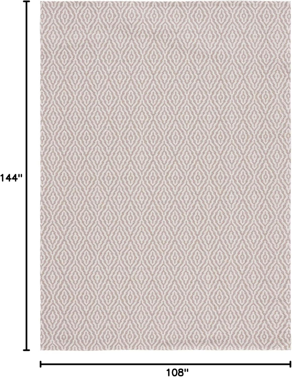 imageMartha Stewart x SAFAVIEH Area Rug Collection 9 x 12 Taupe ampamp Cream Cotton Ideal for Living Room Bedroom Office Dining Space MSR484ETaupeCream