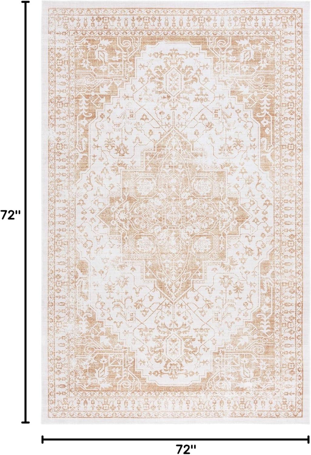 imageMartha Stewart x SAFAVIEH Machine Washable Area Rug Collection 5 x 8 Beige ampamp Gold Slip Resistant ampamp Easy Cleaning Ideal for Ideal for Living Room Bedroom Dining Space MSRW127BBeigeGold