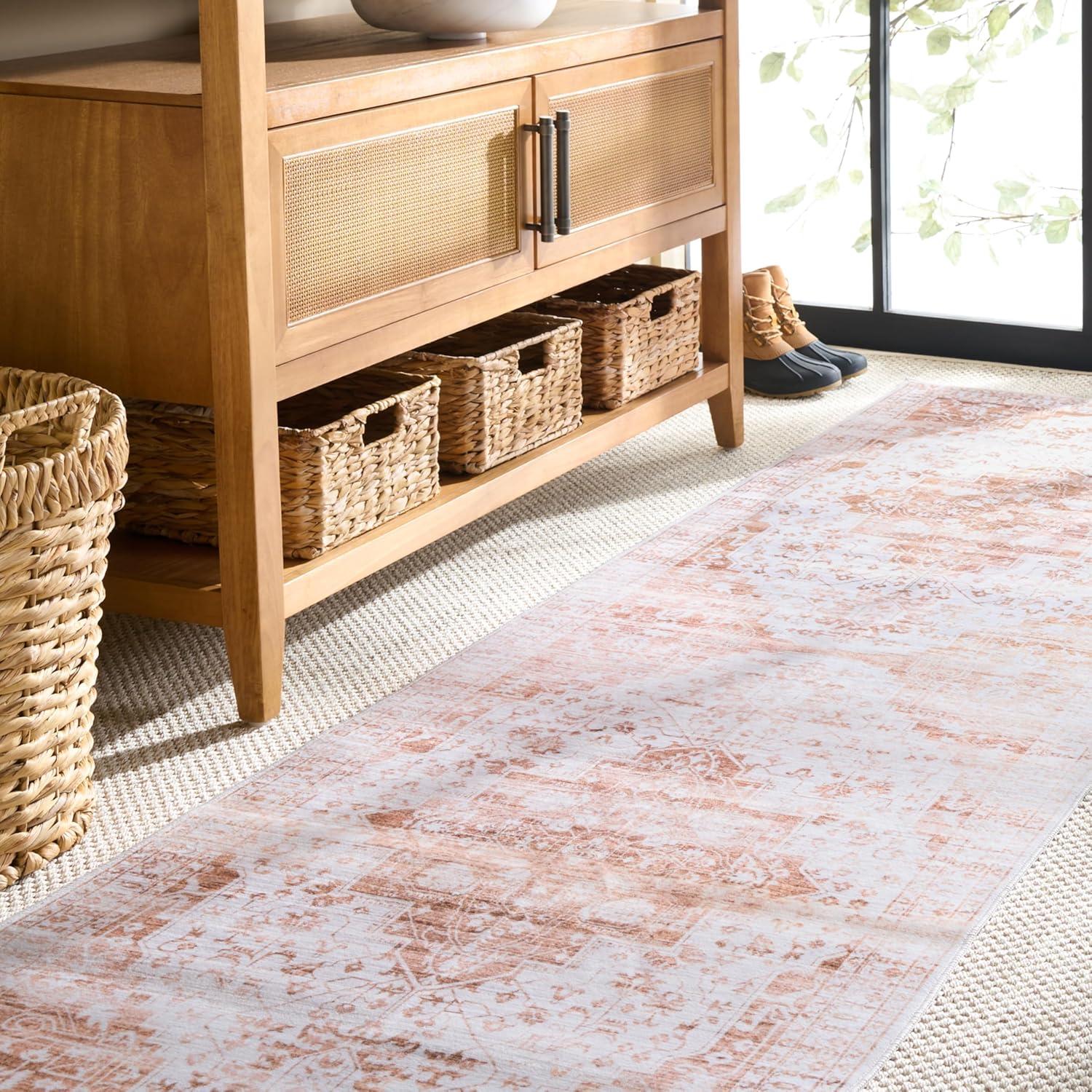 imageMartha Stewart x SAFAVIEH Machine Washable Area Rug Collection 5 x 8 Beige ampamp Gold Slip Resistant ampamp Easy Cleaning Ideal for Ideal for Living Room Bedroom Dining Space MSRW127BBeigeGold