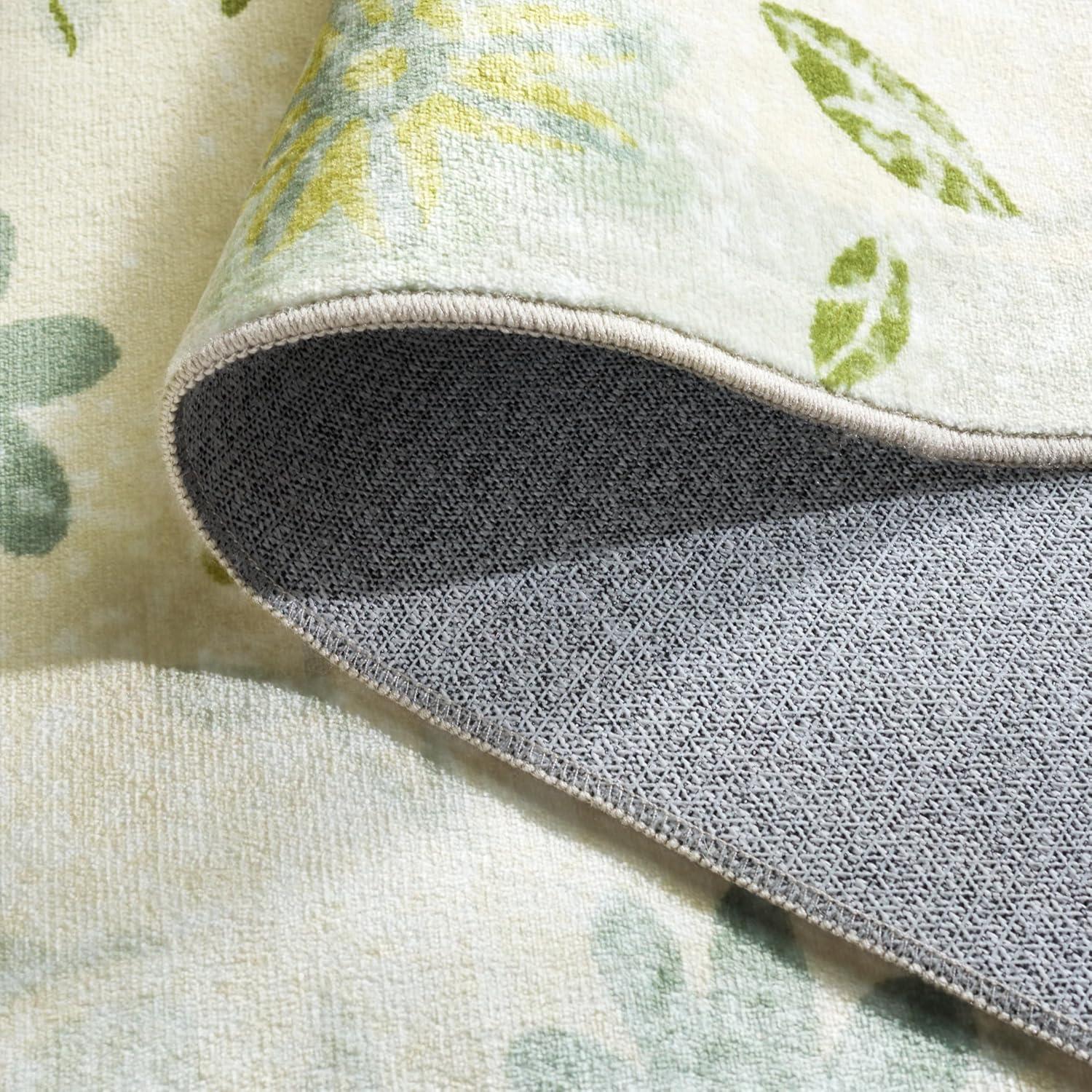 imageMartha Stewart x SAFAVIEH Machine Washable Area Rug Collection 5 x 8 Beige ampamp Light Green Slip Resistant ampamp Easy Cleaning Ideal for Ideal for Living Room Bedroom Dining Space MSRW189BBeigeLight Green