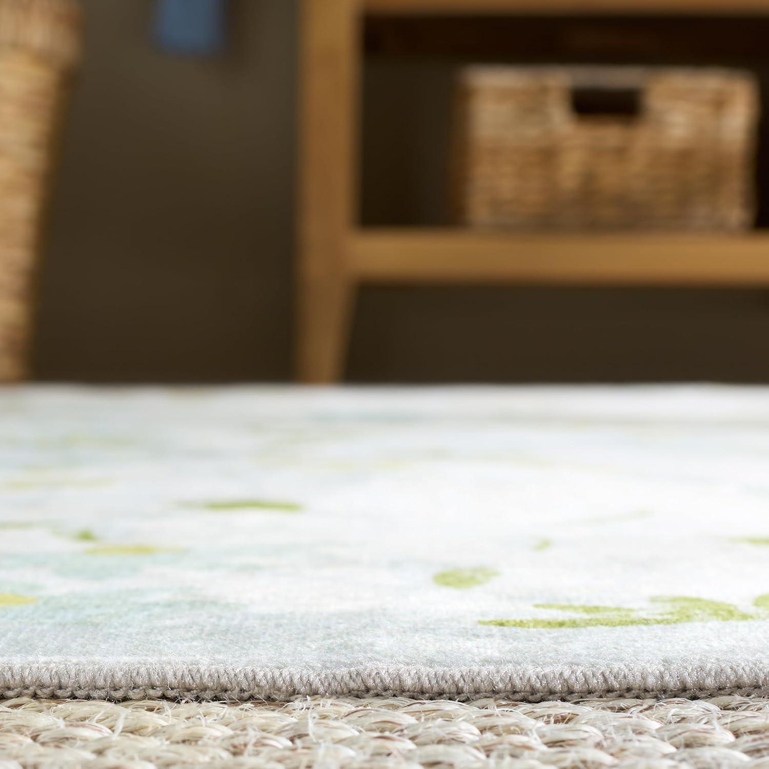 imageMartha Stewart x SAFAVIEH Machine Washable Area Rug Collection 5 x 8 Beige ampamp Light Green Slip Resistant ampamp Easy Cleaning Ideal for Ideal for Living Room Bedroom Dining Space MSRW189BBeigeLight Green