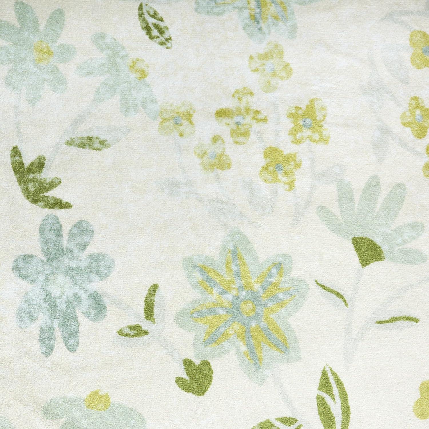 imageMartha Stewart x SAFAVIEH Machine Washable Area Rug Collection 5 x 8 Beige ampamp Light Green Slip Resistant ampamp Easy Cleaning Ideal for Ideal for Living Room Bedroom Dining Space MSRW189BBeigeLight Green