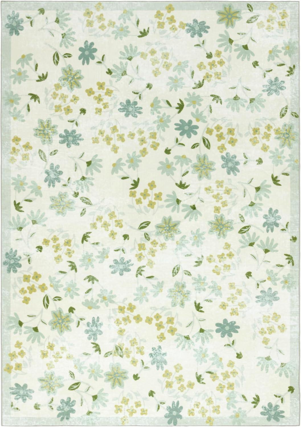 imageMartha Stewart x SAFAVIEH Machine Washable Area Rug Collection 5 x 8 Beige ampamp Light Green Slip Resistant ampamp Easy Cleaning Ideal for Ideal for Living Room Bedroom Dining Space MSRW189BBeigeLight Green