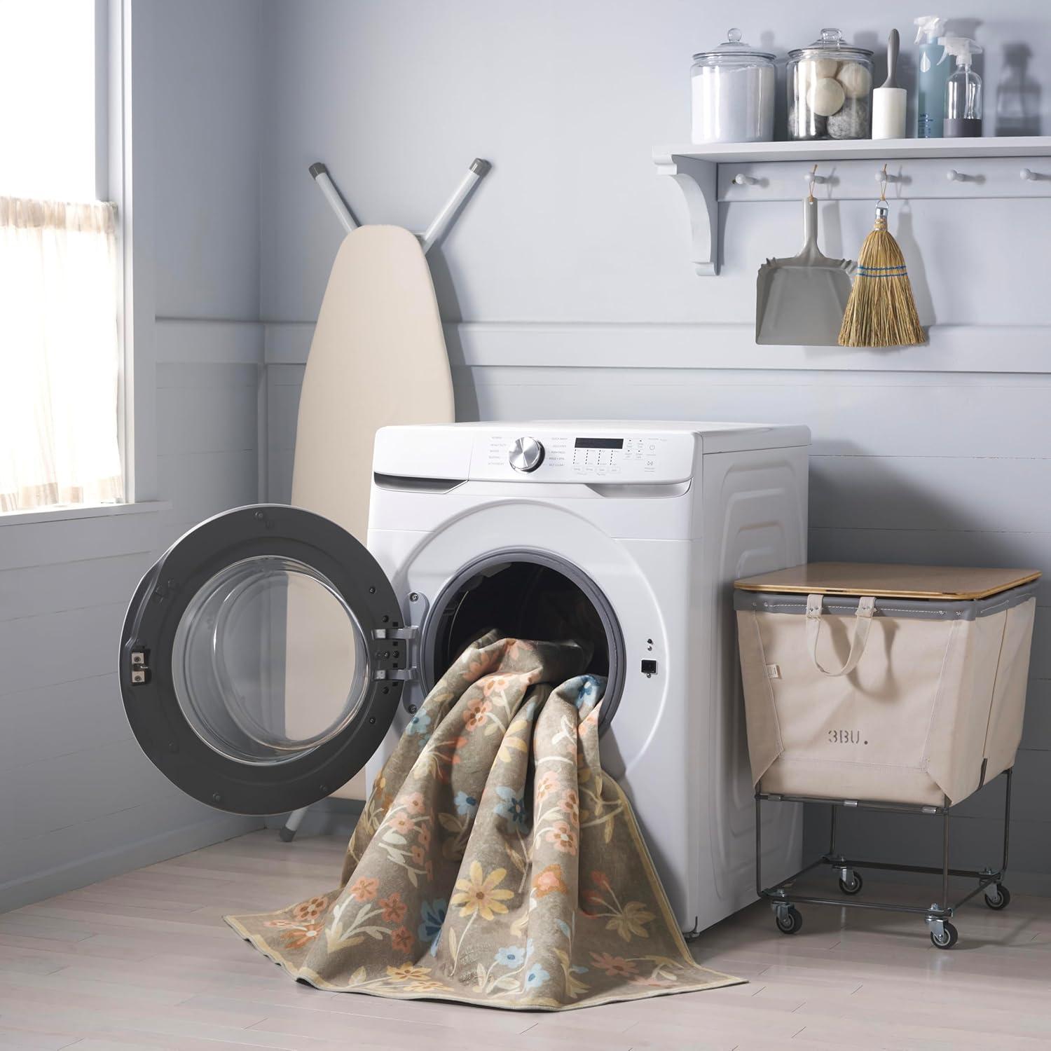 imageMartha Stewart x SAFAVIEH Machine Washable Area Rug Collection 5 x 8 Dark Beige ampamp Light Blue Slip Resistant ampamp Easy Cleaning Ideal for Ideal for Living Room Bedroom Dining Space MSRW187CDark BeigeLight Blue