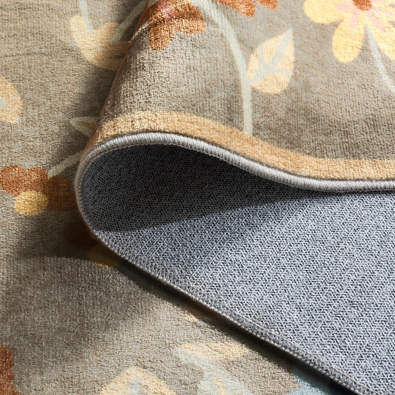 imageMartha Stewart x SAFAVIEH Machine Washable Area Rug Collection 5 x 8 Dark Beige ampamp Light Blue Slip Resistant ampamp Easy Cleaning Ideal for Ideal for Living Room Bedroom Dining Space MSRW187CDark BeigeLight Blue