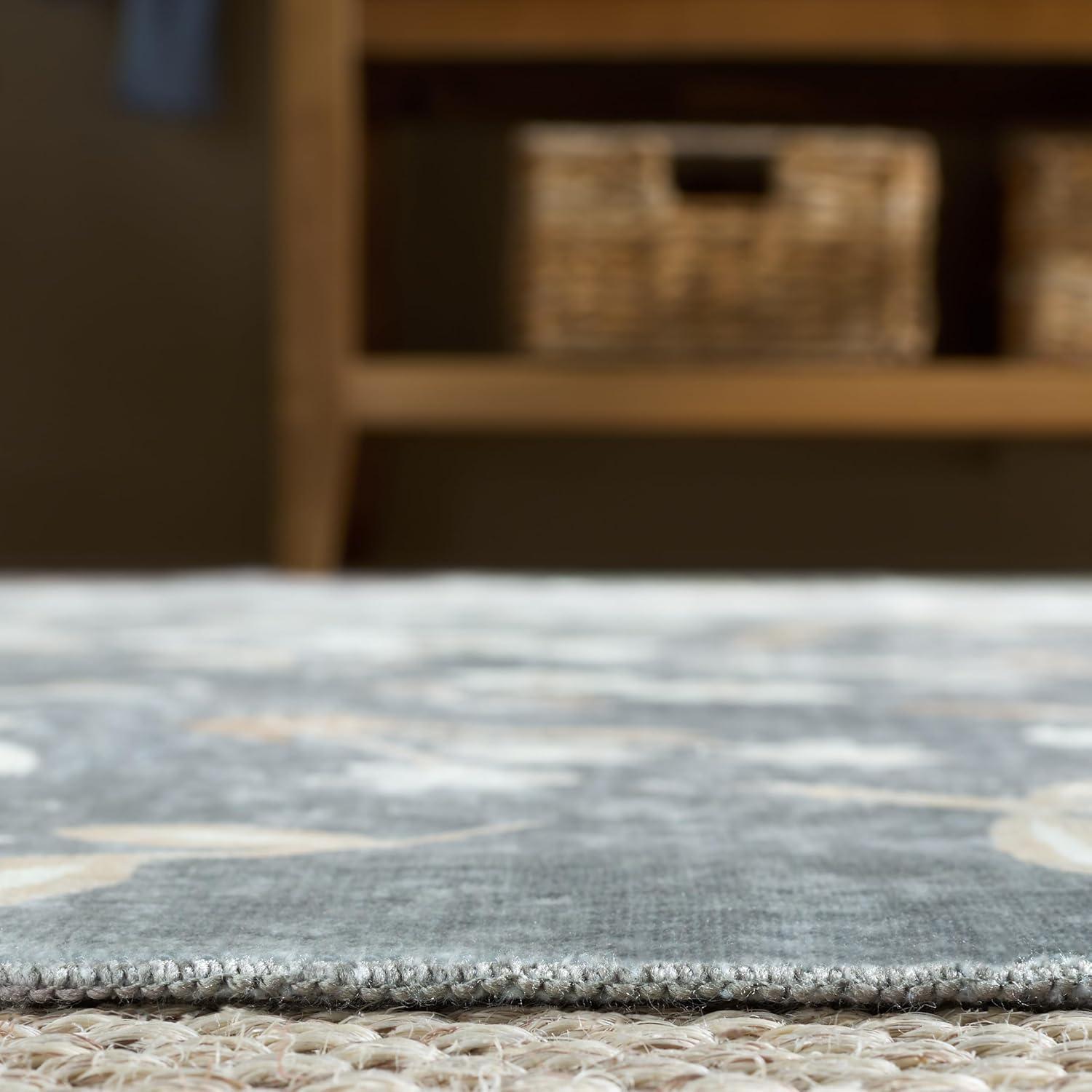 imageMartha Stewart x SAFAVIEH Machine Washable Area Rug Collection 5 x 8 Dark Grey ampamp Beige Slip Resistant ampamp Easy Cleaning Ideal for Ideal for Living Room Bedroom Dining Space MSRW197GDark GreyBeige