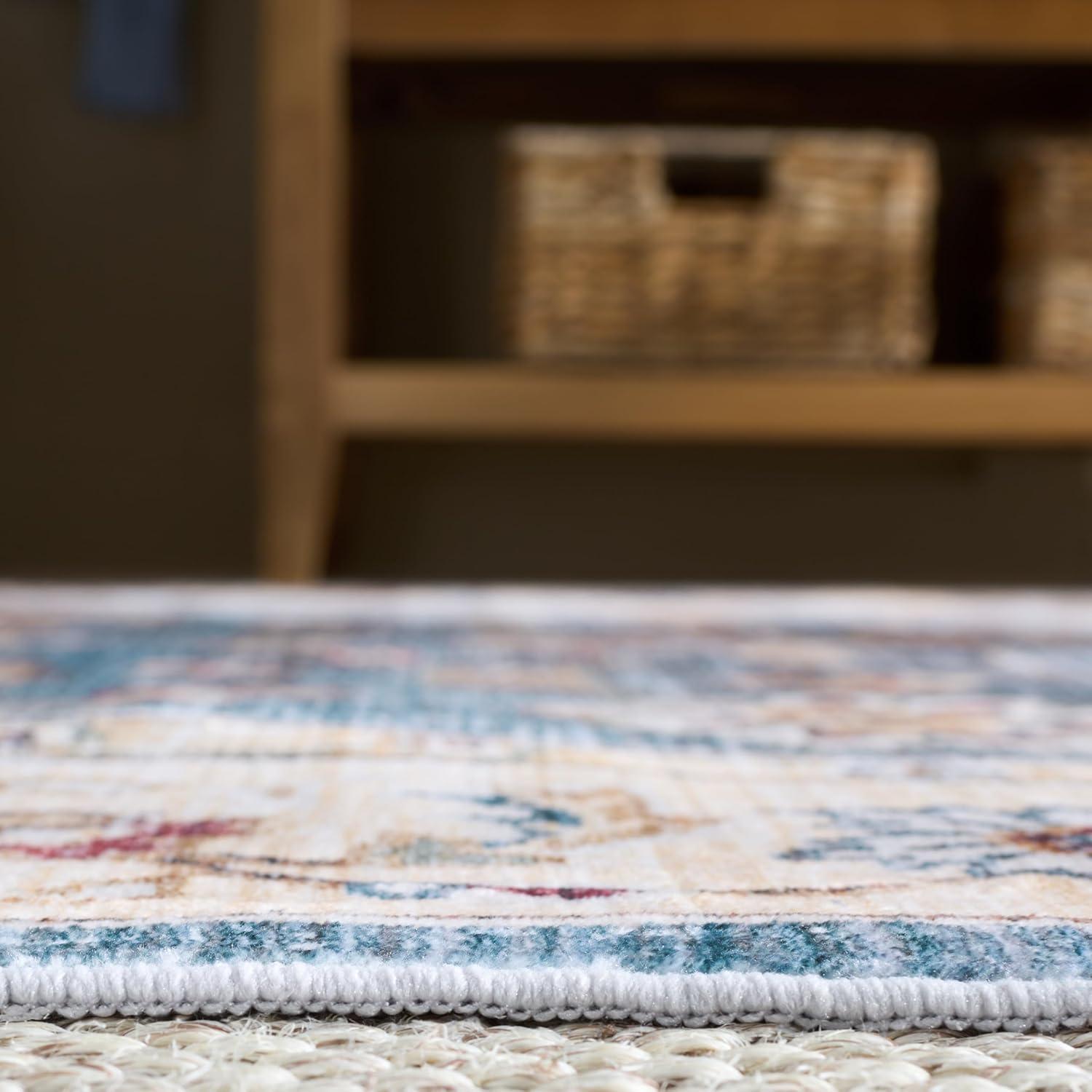 imageMartha Stewart x SAFAVIEH Machine Washable Area Rug Collection 5 x 8 Green ampamp Beige Slip Resistant ampamp Easy Cleaning Ideal for Ideal for Living Room Bedroom Dining Space MSRW112YGreenBeige