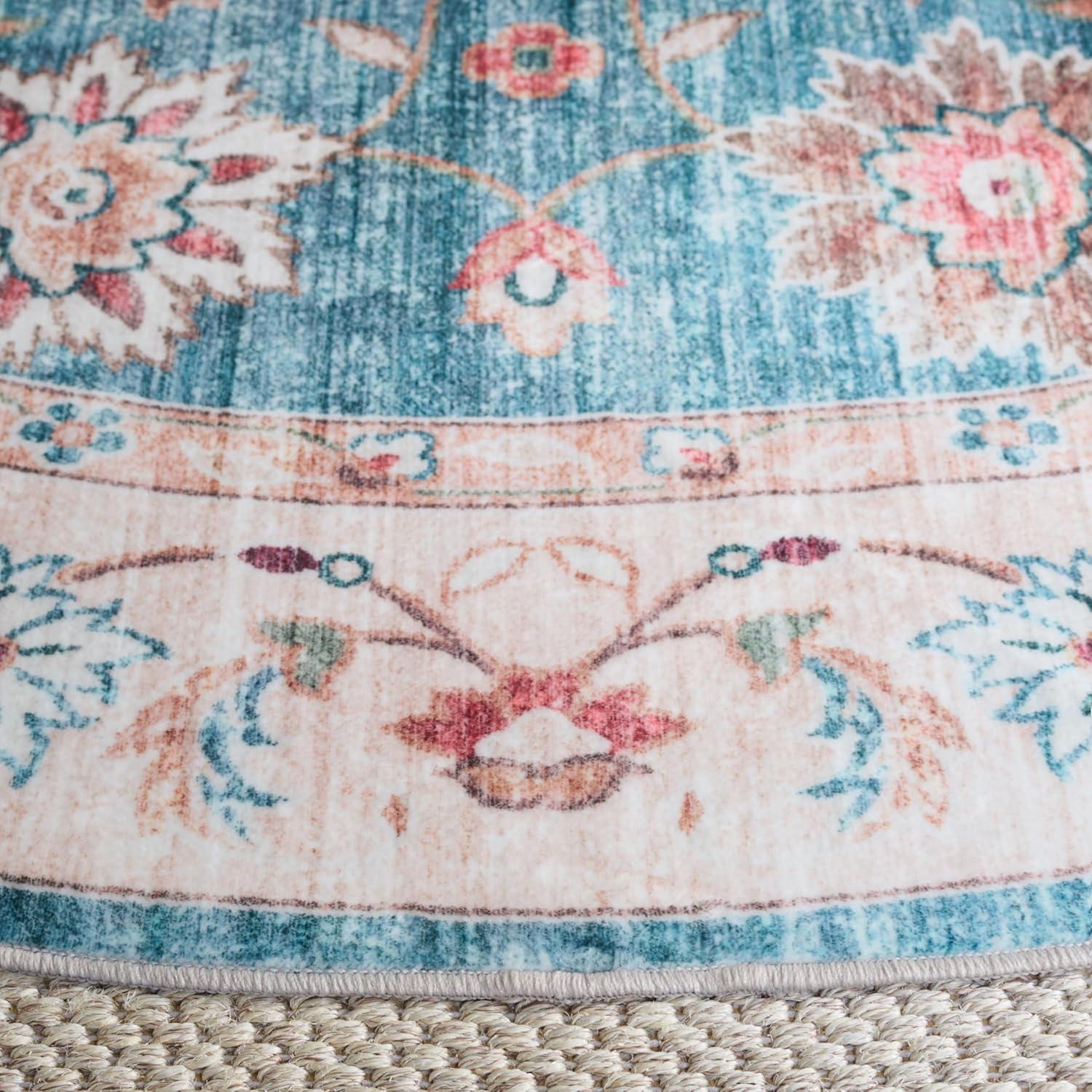 imageMartha Stewart x SAFAVIEH Machine Washable Area Rug Collection 5 x 8 Green ampamp Beige Slip Resistant ampamp Easy Cleaning Ideal for Ideal for Living Room Bedroom Dining Space MSRW112YGreenBeige