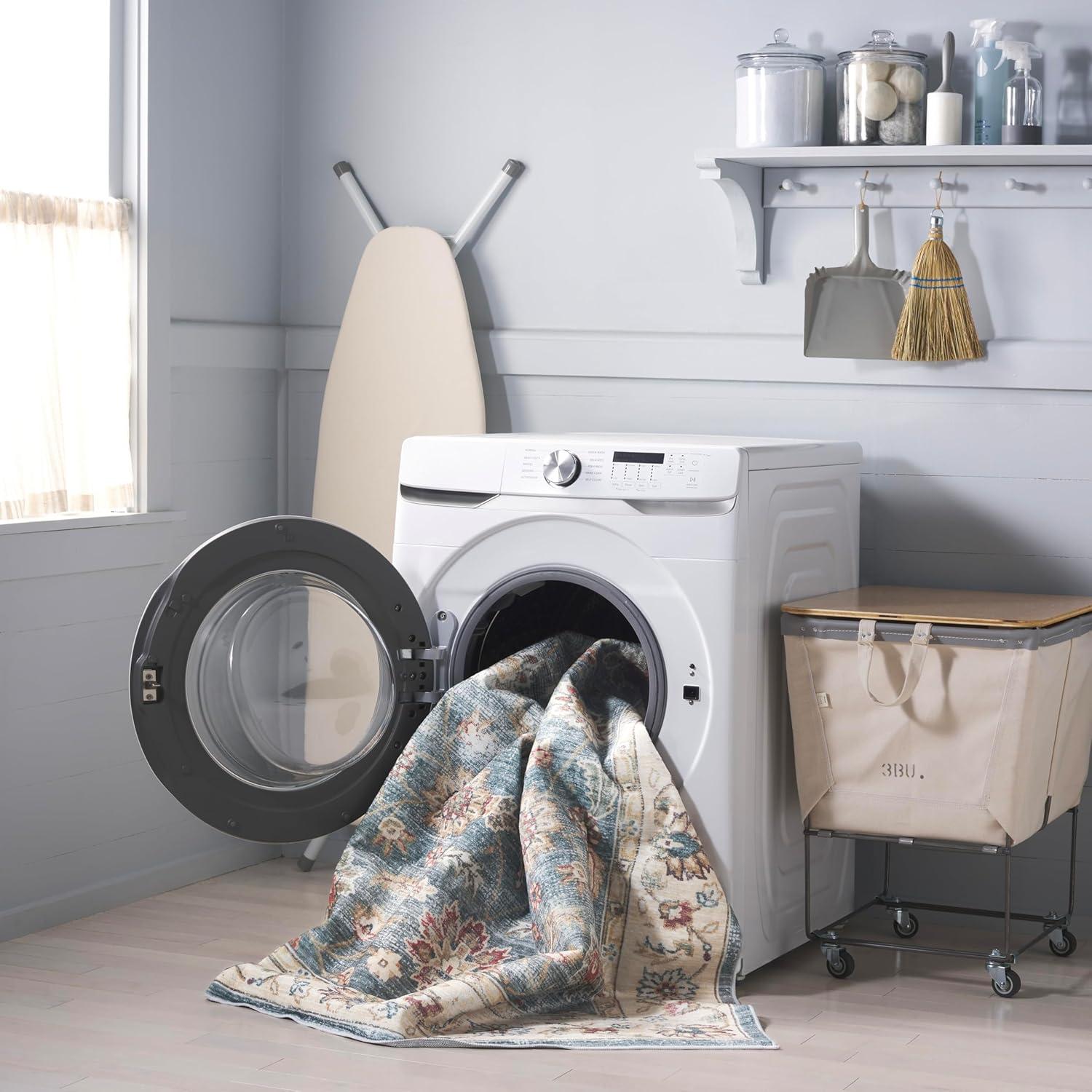 imageMartha Stewart x SAFAVIEH Machine Washable Area Rug Collection 5 x 8 Green ampamp Beige Slip Resistant ampamp Easy Cleaning Ideal for Ideal for Living Room Bedroom Dining Space MSRW112YGreenBeige