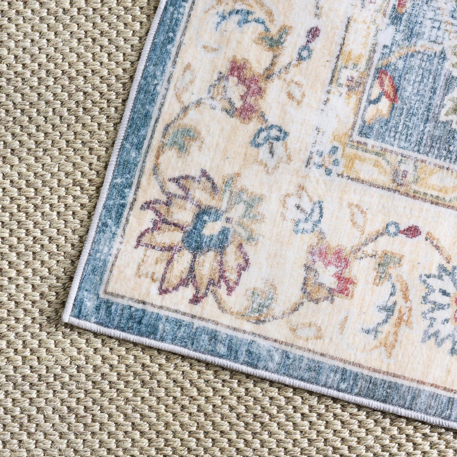 imageMartha Stewart x SAFAVIEH Machine Washable Area Rug Collection 5 x 8 Green ampamp Beige Slip Resistant ampamp Easy Cleaning Ideal for Ideal for Living Room Bedroom Dining Space MSRW112YGreenBeige