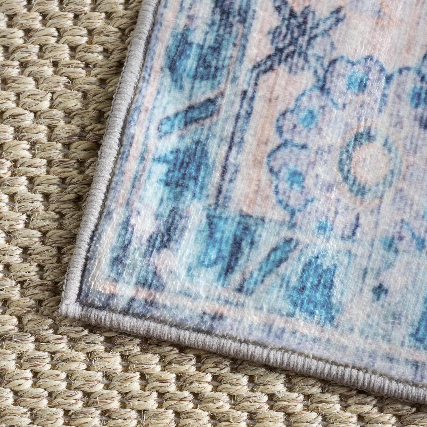 imageMartha Stewart x SAFAVIEH Machine Washable Area Rug Collection 5 x 8 Rust ampamp Blue Slip Resistant ampamp Easy Cleaning Ideal for Ideal for Living Room Bedroom Dining Space MSRW113QGreyTurquoise