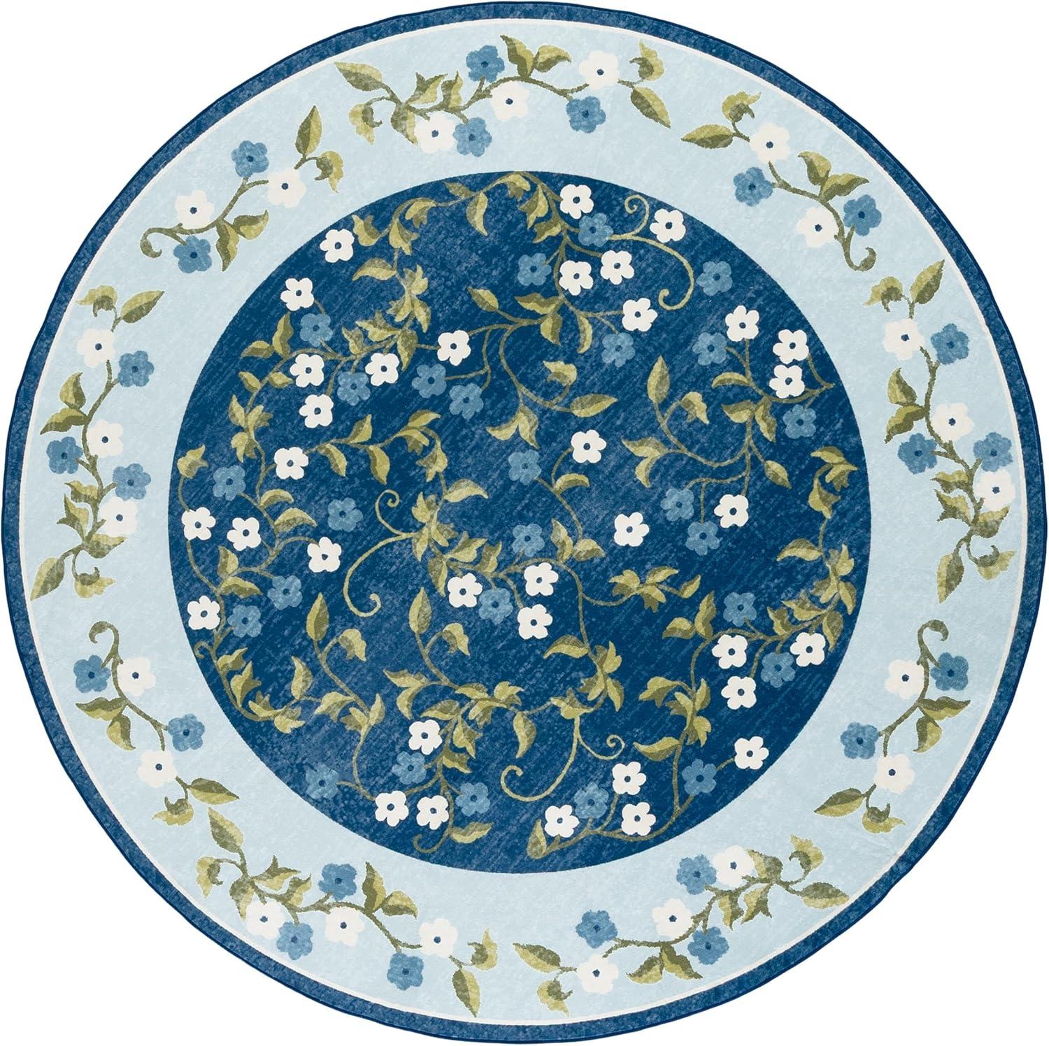 imageMartha Stewart x SAFAVIEH Machine Washable Area Rug Collection 5 x 8 Rust ampamp Gold Slip Resistant ampamp Easy Cleaning Ideal for Ideal for Living Room Bedroom Dining Space MSRW195QDark BlueLight Blue