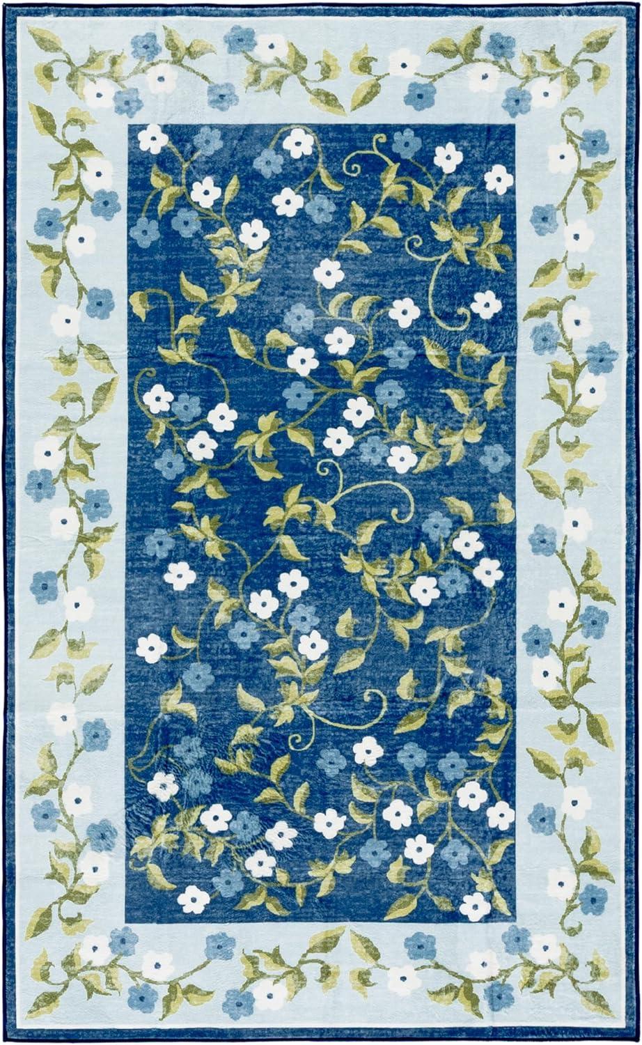 imageMartha Stewart x SAFAVIEH Machine Washable Area Rug Collection 5 x 8 Rust ampamp Gold Slip Resistant ampamp Easy Cleaning Ideal for Ideal for Living Room Bedroom Dining Space MSRW195QDark BlueLight Blue