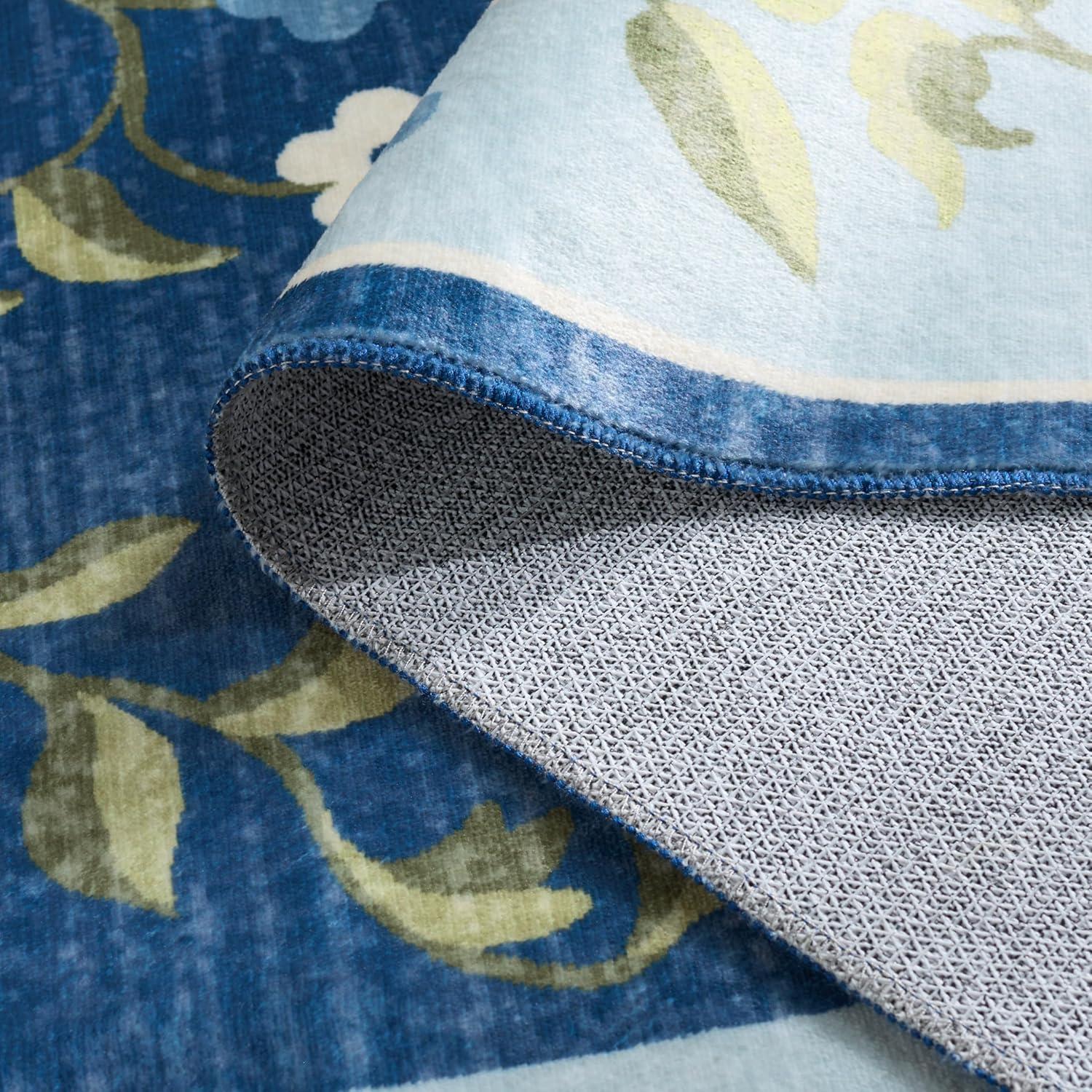 imageMartha Stewart x SAFAVIEH Machine Washable Area Rug Collection 5 x 8 Rust ampamp Gold Slip Resistant ampamp Easy Cleaning Ideal for Ideal for Living Room Bedroom Dining Space MSRW195QDark BlueLight Blue