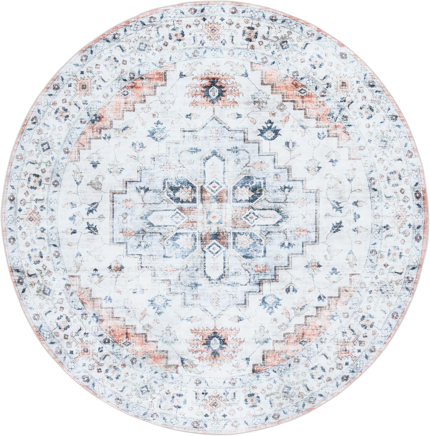 imageMartha Stewart x SAFAVIEH Machine Washable Area Rug Collection 5 x 8 Sage ampamp Light Rust Slip Resistant ampamp Easy Cleaning Ideal for Ideal for Living Room Bedroom Dining Space MSRW109WSageLight Rust