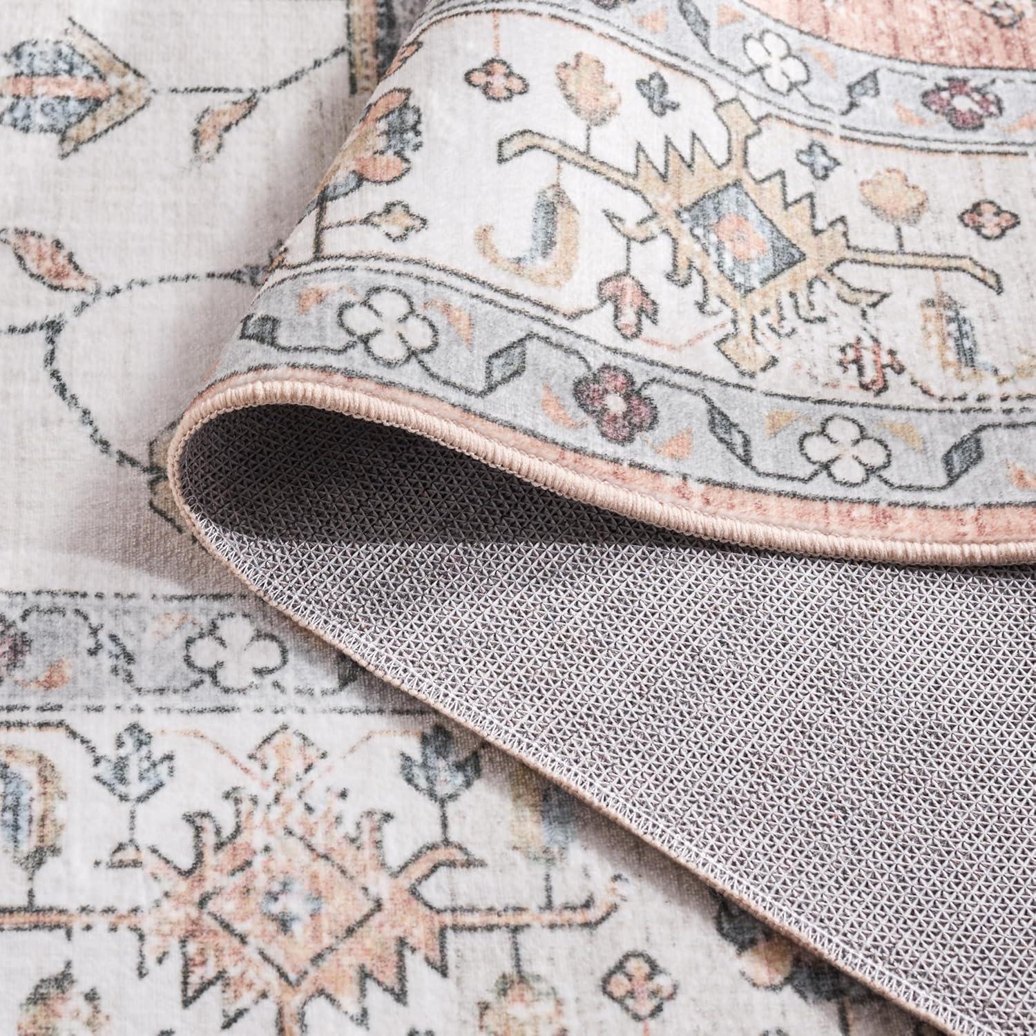 imageMartha Stewart x SAFAVIEH Machine Washable Area Rug Collection 5 x 8 Sage ampamp Light Rust Slip Resistant ampamp Easy Cleaning Ideal for Ideal for Living Room Bedroom Dining Space MSRW109WSageLight Rust