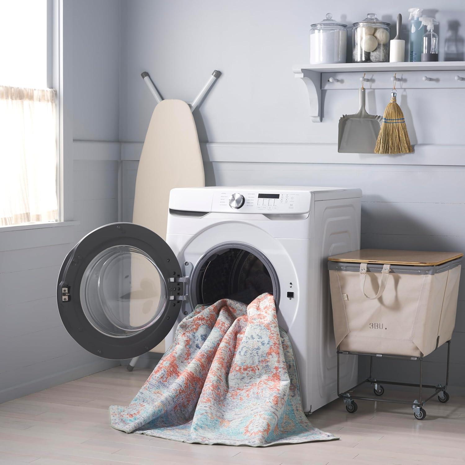 imageMartha Stewart x SAFAVIEH Machine Washable Area Rug Collection 5 x 8 Turquoise ampamp Rust Slip Resistant ampamp Easy Cleaning Ideal for Ideal for Living Room Bedroom Dining Space MSRW108KTurquoiseRust