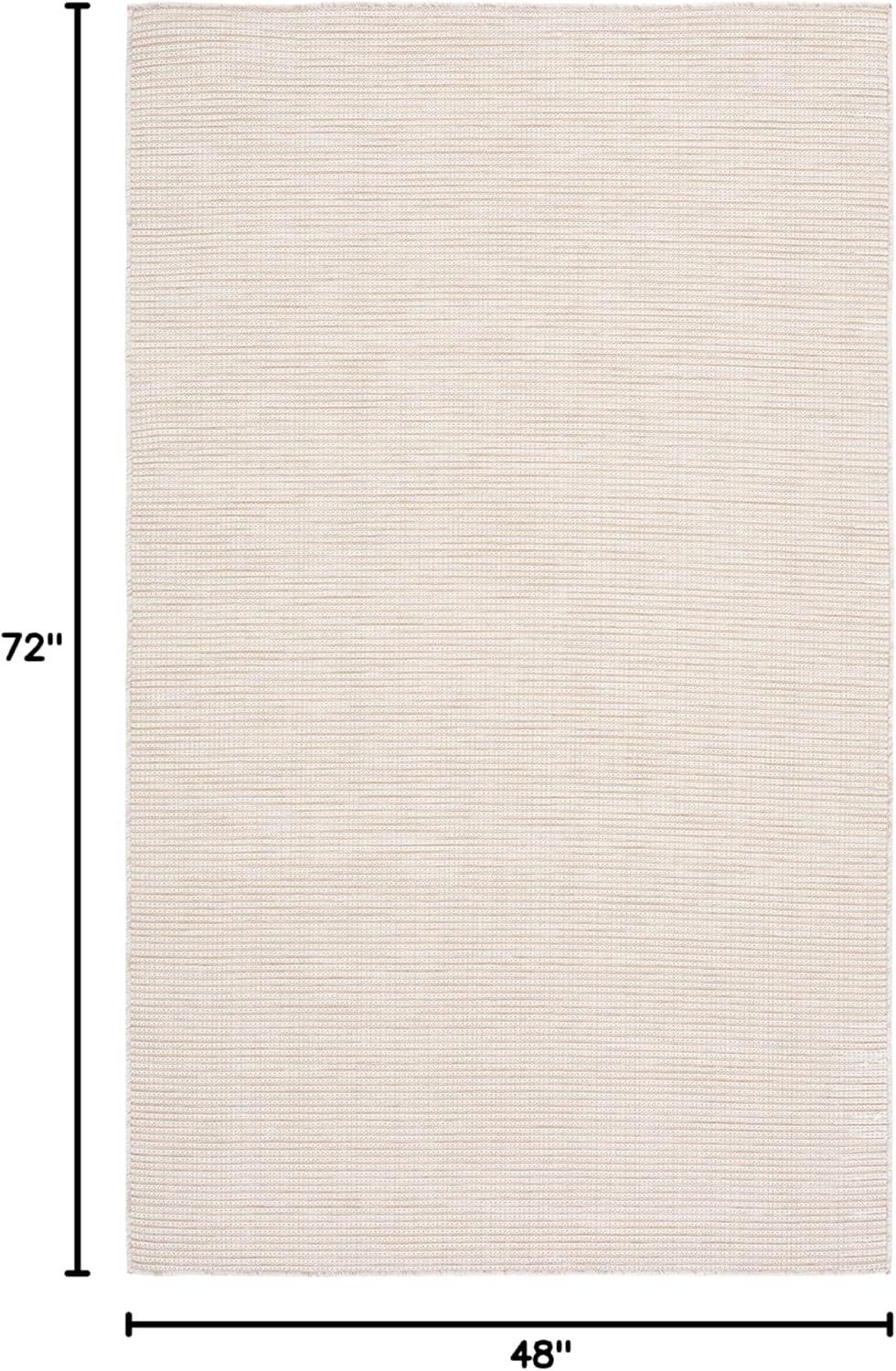 imageMartha Stewart x SAFAVIEH Outdoor Area Rug Collection 65quot Round Navy Weather Resistant ampamp Washable Ideal for Patio Backyard Mudroom Deck Dining Space MSR4490NBeige