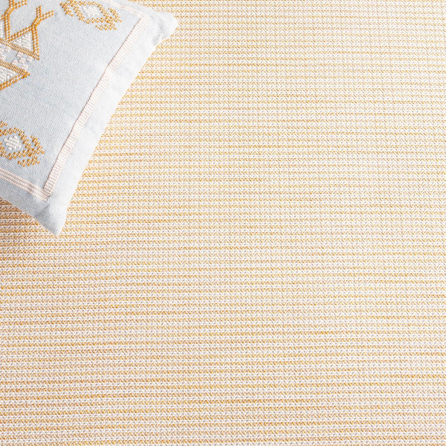 imageMartha Stewart x SAFAVIEH Outdoor Area Rug Collection 65quot Round Navy Weather Resistant ampamp Washable Ideal for Patio Backyard Mudroom Deck Dining Space MSR4490NYellow