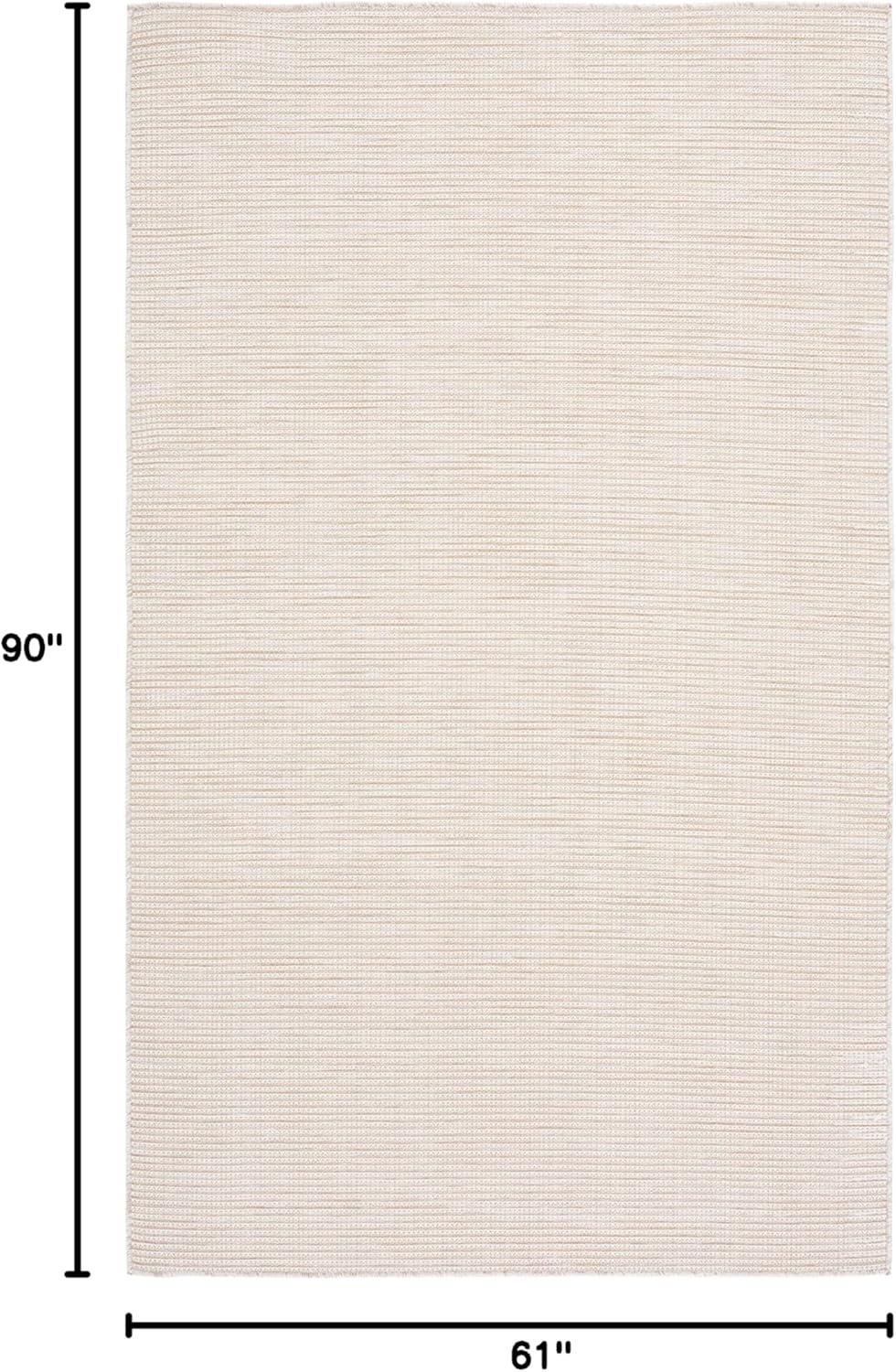 imageMartha Stewart x SAFAVIEH Outdoor Area Rug Collection 65quot Round Navy Weather Resistant ampamp Washable Ideal for Patio Backyard Mudroom Deck Dining Space MSR4490NBeige