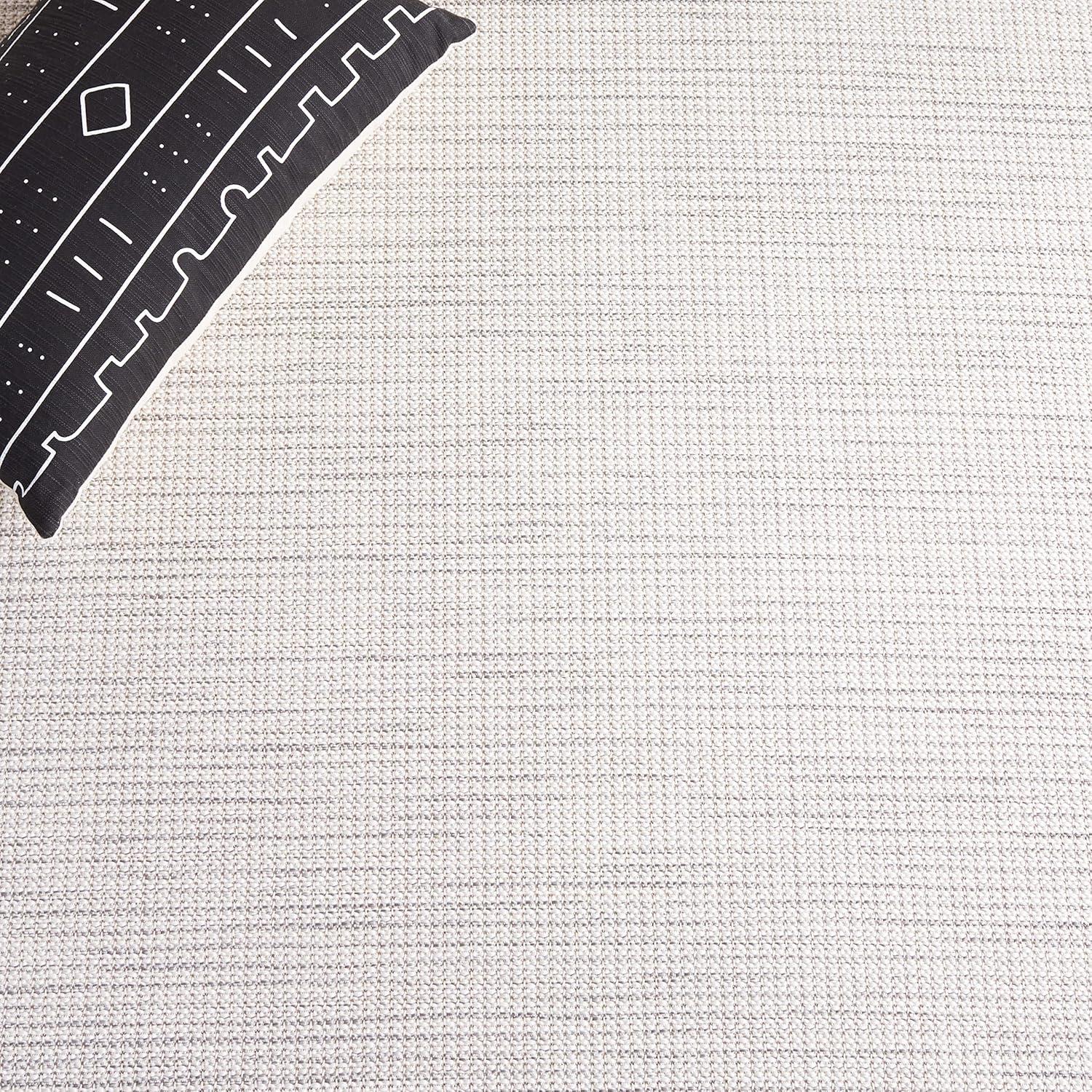 imageMartha Stewart x SAFAVIEH Outdoor Area Rug Collection 65quot Round Navy Weather Resistant ampamp Washable Ideal for Patio Backyard Mudroom Deck Dining Space MSR4490NIvory