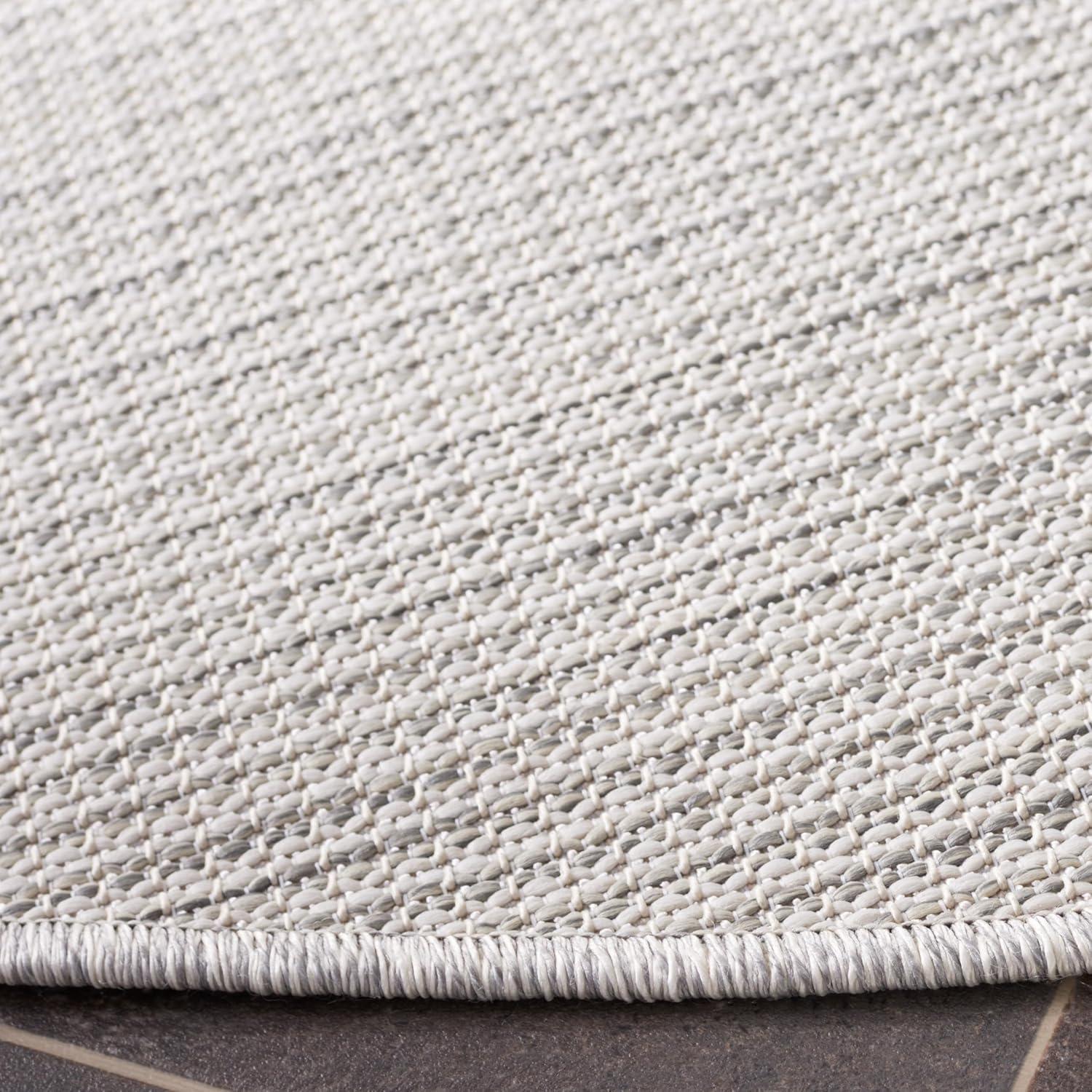 imageMartha Stewart x SAFAVIEH Outdoor Area Rug Collection 65quot Round Navy Weather Resistant ampamp Washable Ideal for Patio Backyard Mudroom Deck Dining Space MSR4490NIvory