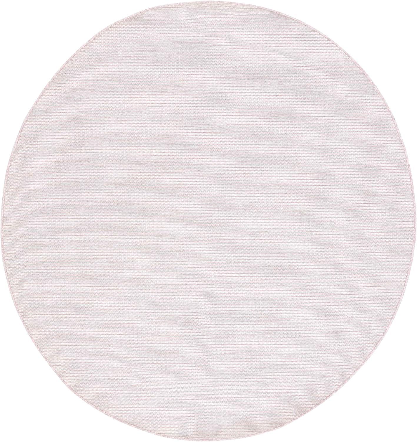 imageMartha Stewart x SAFAVIEH Outdoor Area Rug Collection 65quot Round Navy Weather Resistant ampamp Washable Ideal for Patio Backyard Mudroom Deck Dining Space MSR4490NBeigePink