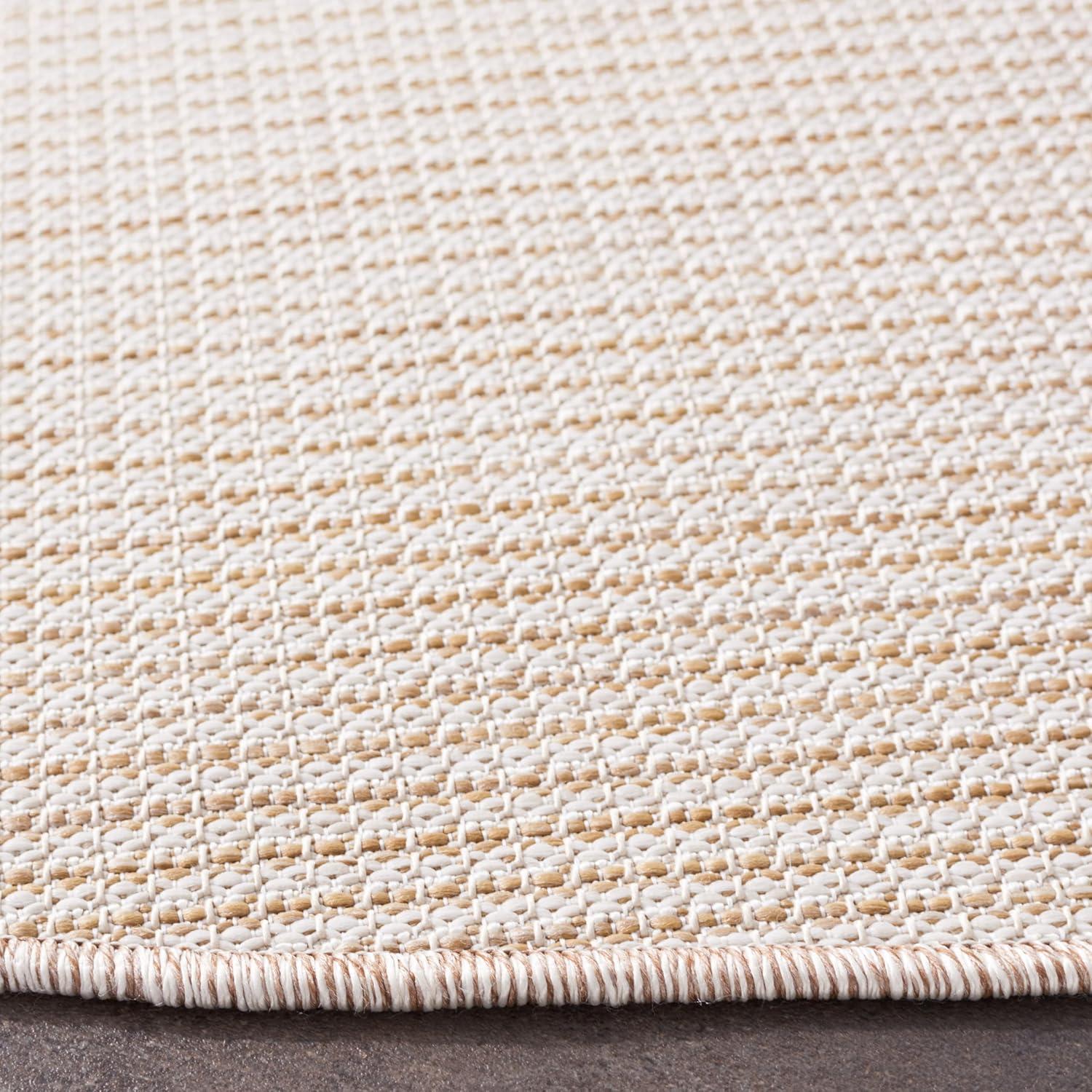 imageMartha Stewart x SAFAVIEH Outdoor Area Rug Collection 65quot Round Navy Weather Resistant ampamp Washable Ideal for Patio Backyard Mudroom Deck Dining Space MSR4490NBeige