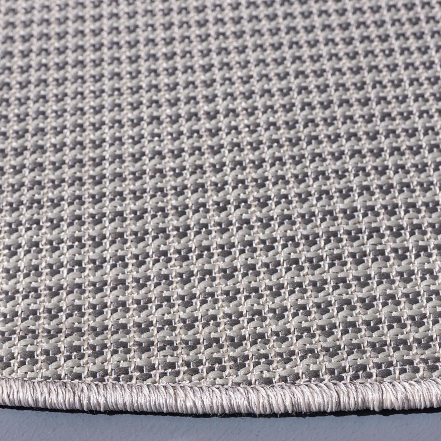 imageMartha Stewart x SAFAVIEH Outdoor Area Rug Collection 65quot Round Navy Weather Resistant ampamp Washable Ideal for Patio Backyard Mudroom Deck Dining Space MSR4490NGrey