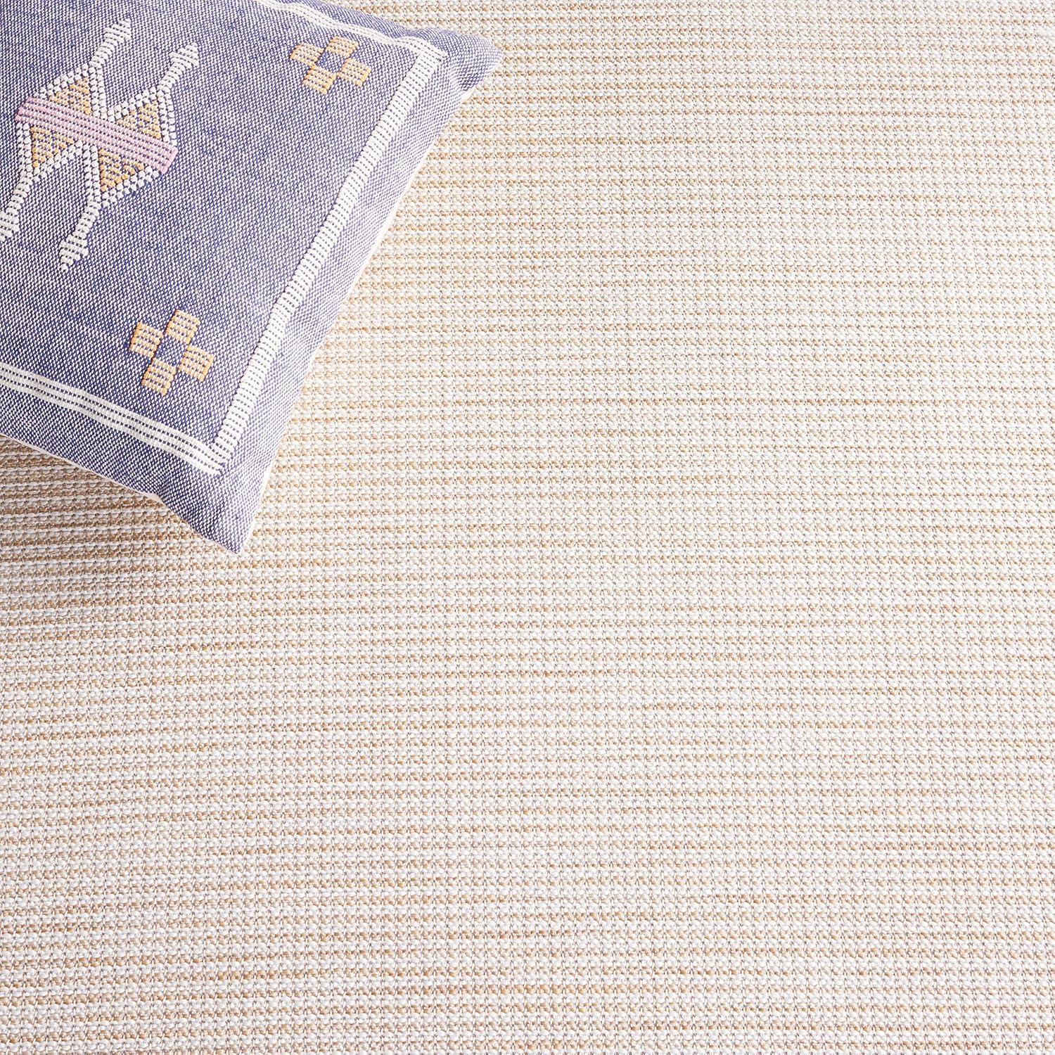 imageMartha Stewart x SAFAVIEH Outdoor Area Rug Collection 65quot Round Navy Weather Resistant ampamp Washable Ideal for Patio Backyard Mudroom Deck Dining Space MSR4490NBeige