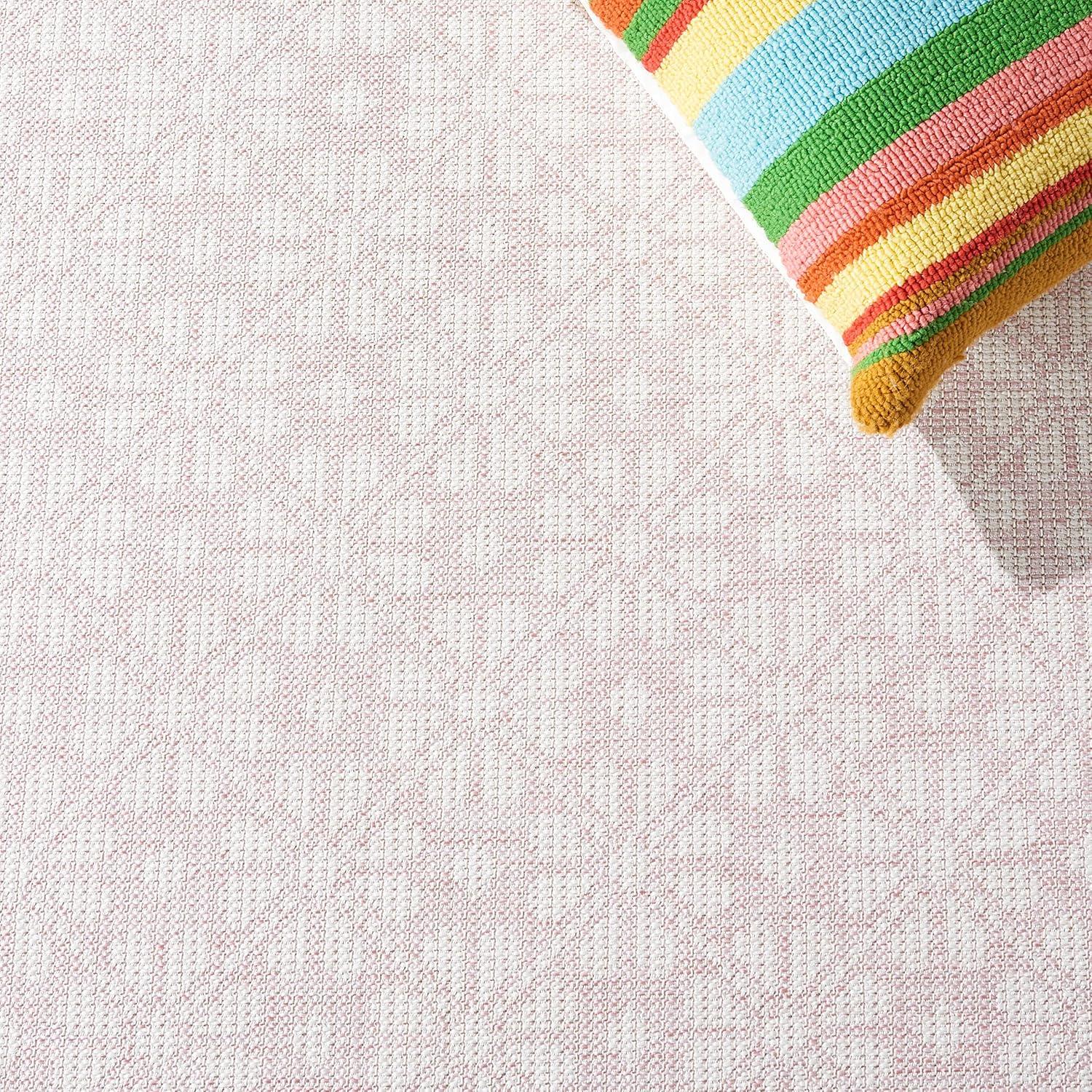 imageMartha Stewart x SAFAVIEH Outdoor Area Rug Collection 8 x 10 Blue ampamp Beige Weather Resistant ampamp Washable Ideal for Patio Backyard Mudroom Deck Dining Space MSR4491MPinkIvory