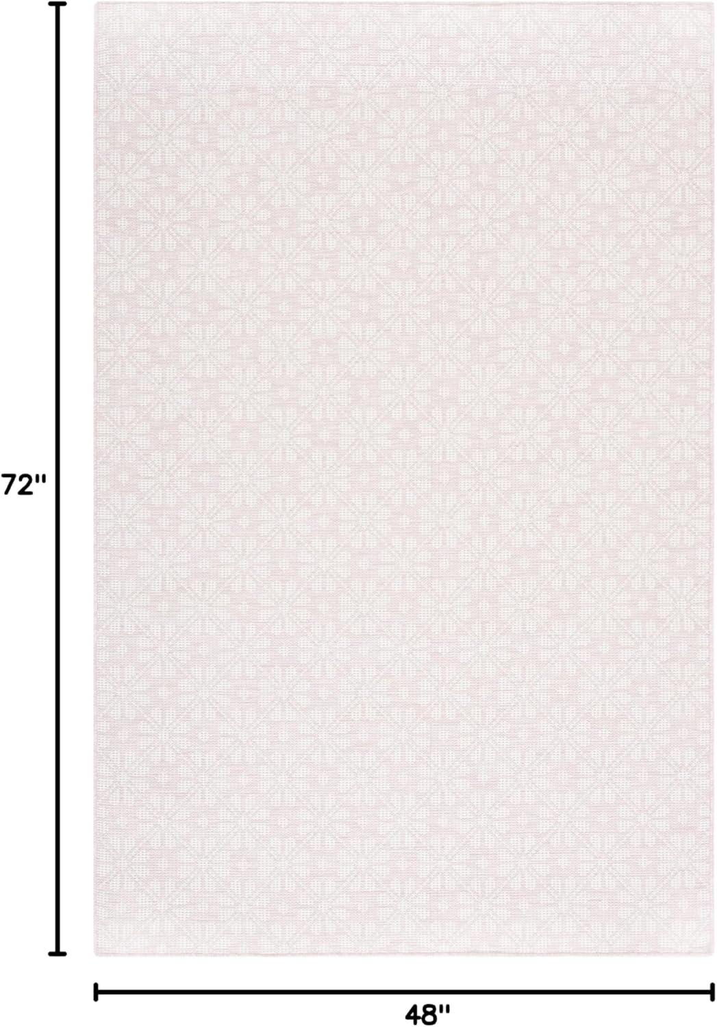 imageMartha Stewart x SAFAVIEH Outdoor Area Rug Collection 8 x 10 Blue ampamp Beige Weather Resistant ampamp Washable Ideal for Patio Backyard Mudroom Deck Dining Space MSR4491MPinkIvory