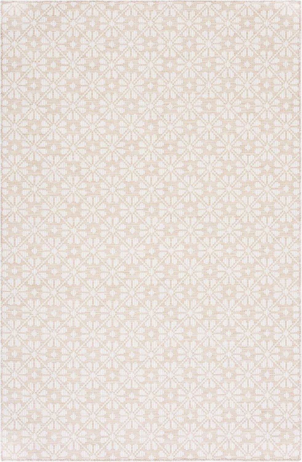 imageMartha Stewart x SAFAVIEH Outdoor Area Rug Collection 8 x 10 Blue ampamp Beige Weather Resistant ampamp Washable Ideal for Patio Backyard Mudroom Deck Dining Space MSR4491MBeigeIvory