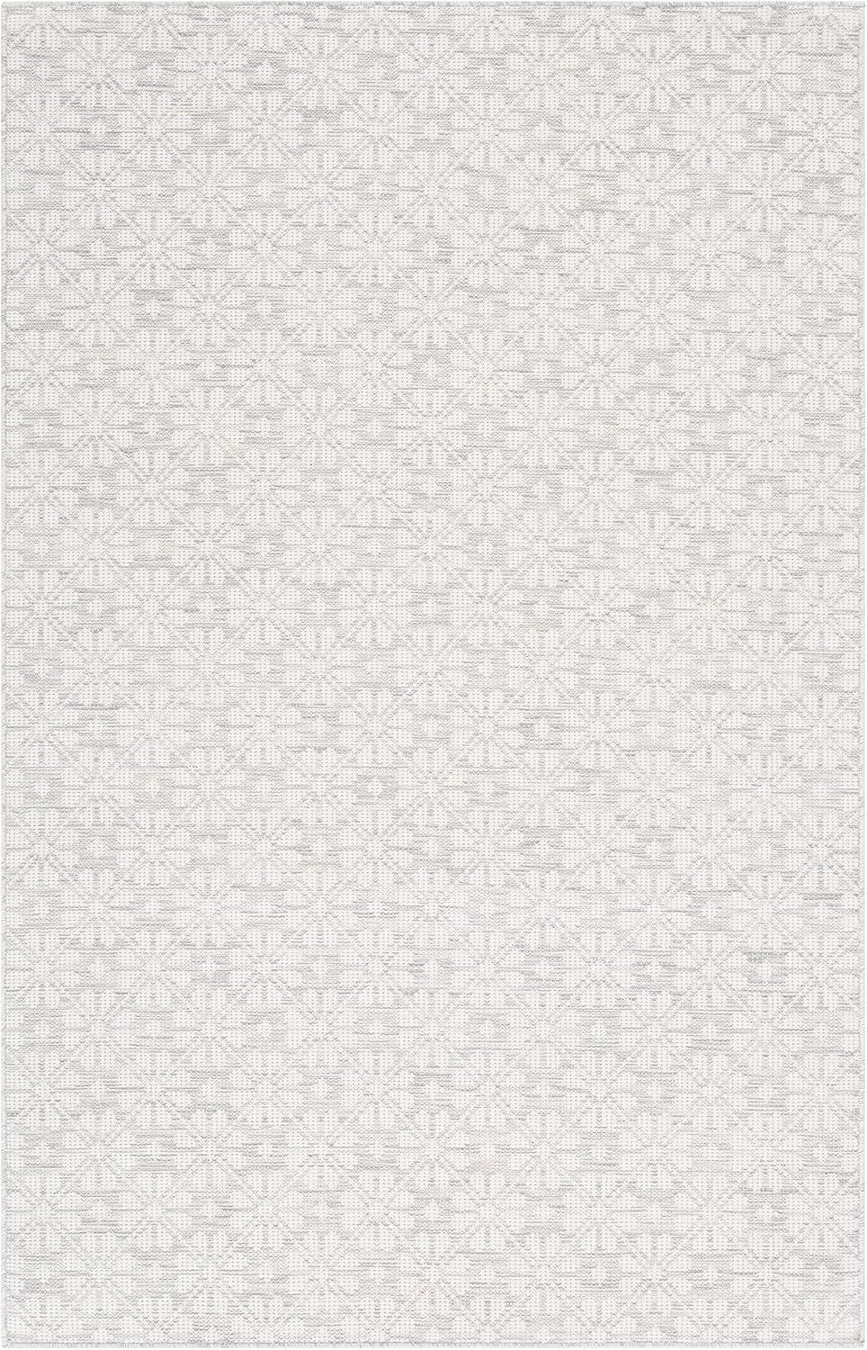 imageMartha Stewart x SAFAVIEH Outdoor Area Rug Collection 8 x 10 Blue ampamp Beige Weather Resistant ampamp Washable Ideal for Patio Backyard Mudroom Deck Dining Space MSR4491MGreyIvory