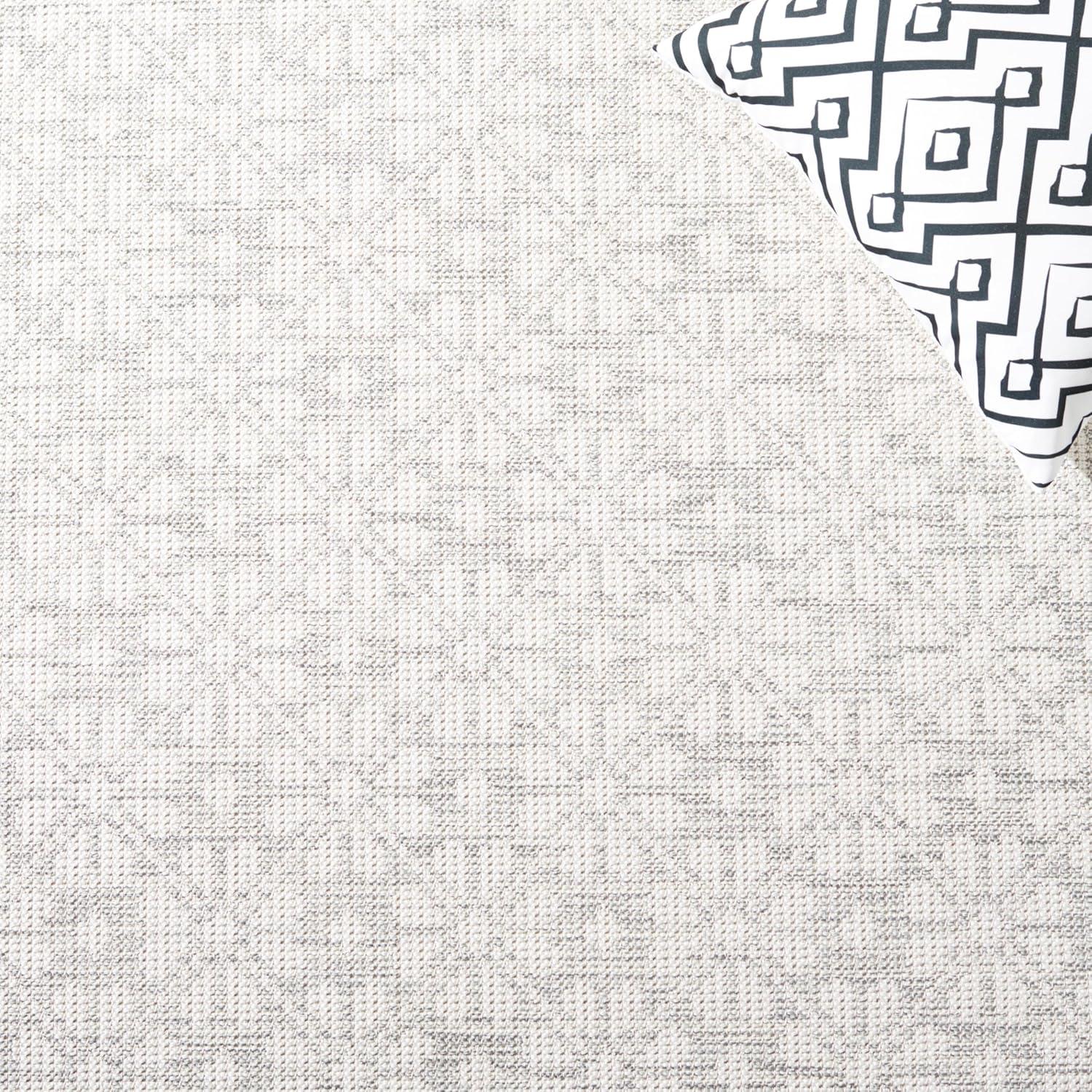 imageMartha Stewart x SAFAVIEH Outdoor Area Rug Collection 8 x 10 Blue ampamp Beige Weather Resistant ampamp Washable Ideal for Patio Backyard Mudroom Deck Dining Space MSR4491MGreyIvory