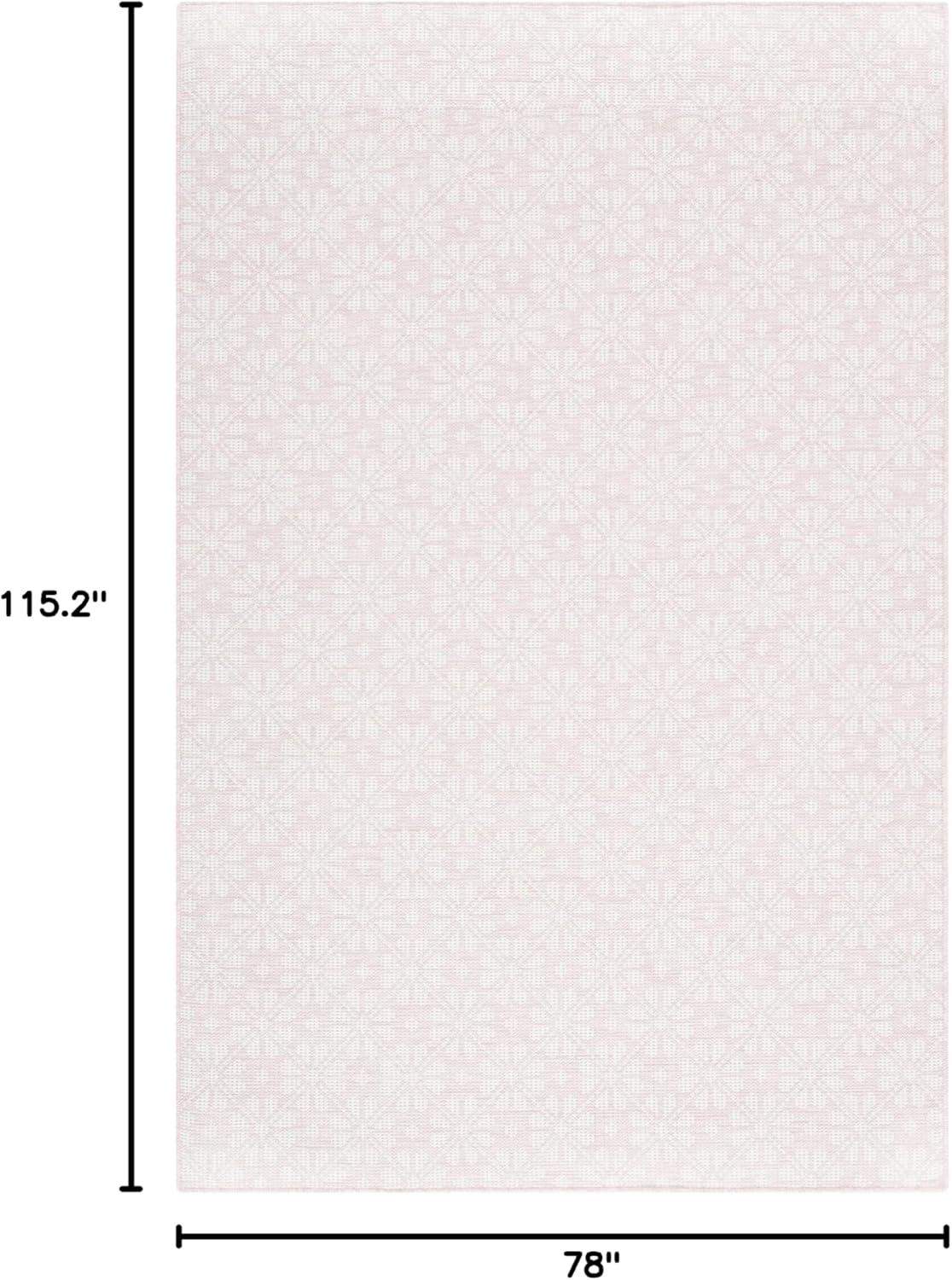 imageMartha Stewart x SAFAVIEH Outdoor Area Rug Collection 8 x 10 Blue ampamp Beige Weather Resistant ampamp Washable Ideal for Patio Backyard Mudroom Deck Dining Space MSR4491MPinkIvory